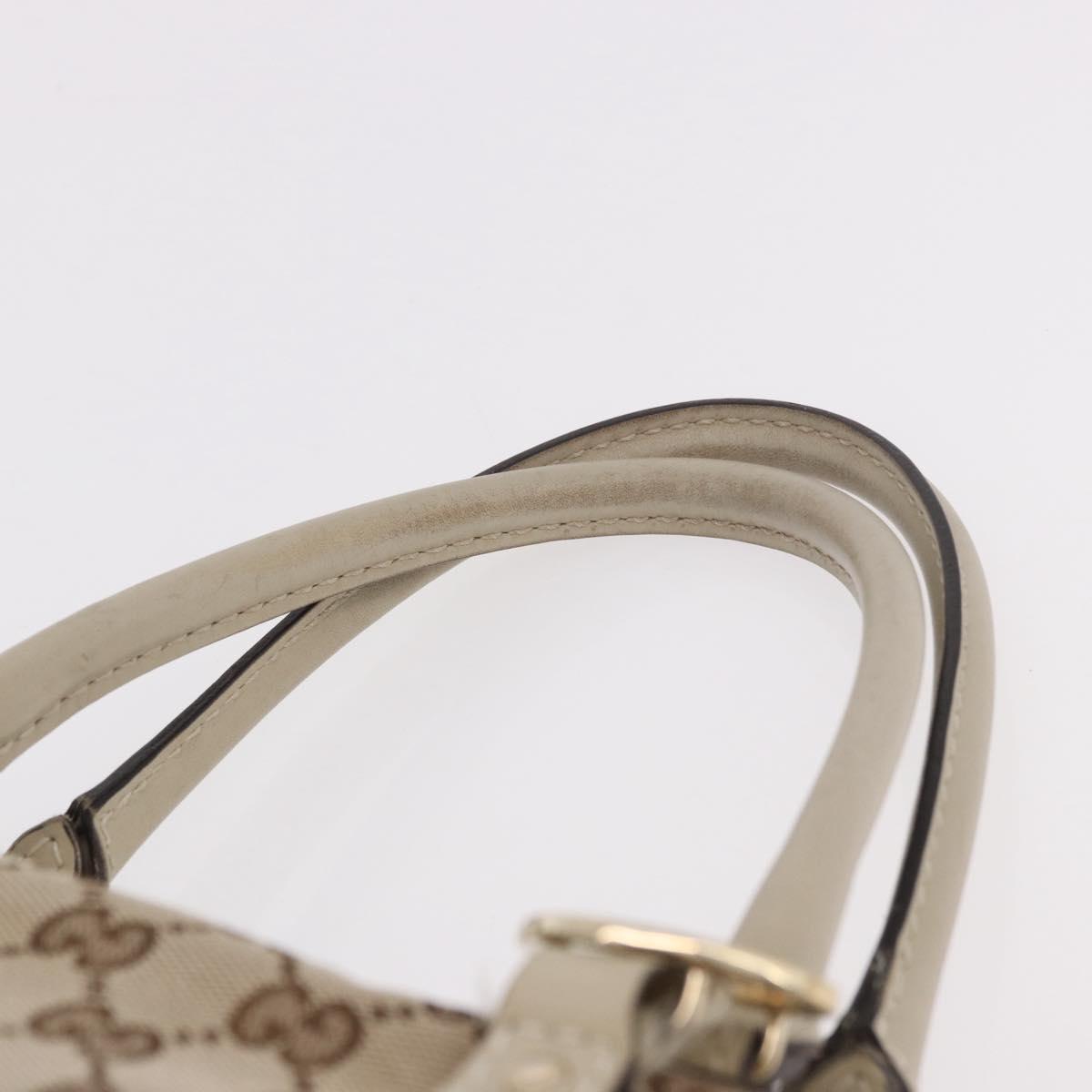 GUCCI GG Canvas Tote Bag Beige Gold 257069 Auth 187734