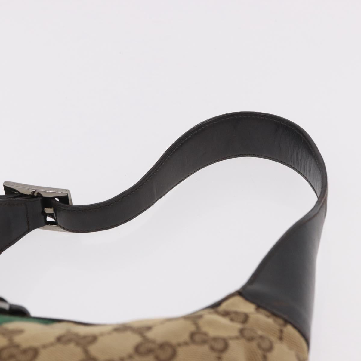 GUCCI GG Canvas Jackie Web Sherry Line Bag Beige Red 001 3306 3444 Auth 187739