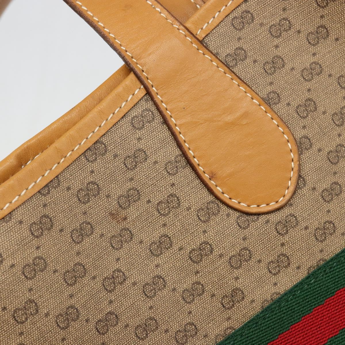 GUCCI Micro GG Supreme Web Sherry Line Bag PVC Beige 002 123 0131 Auth 187742A