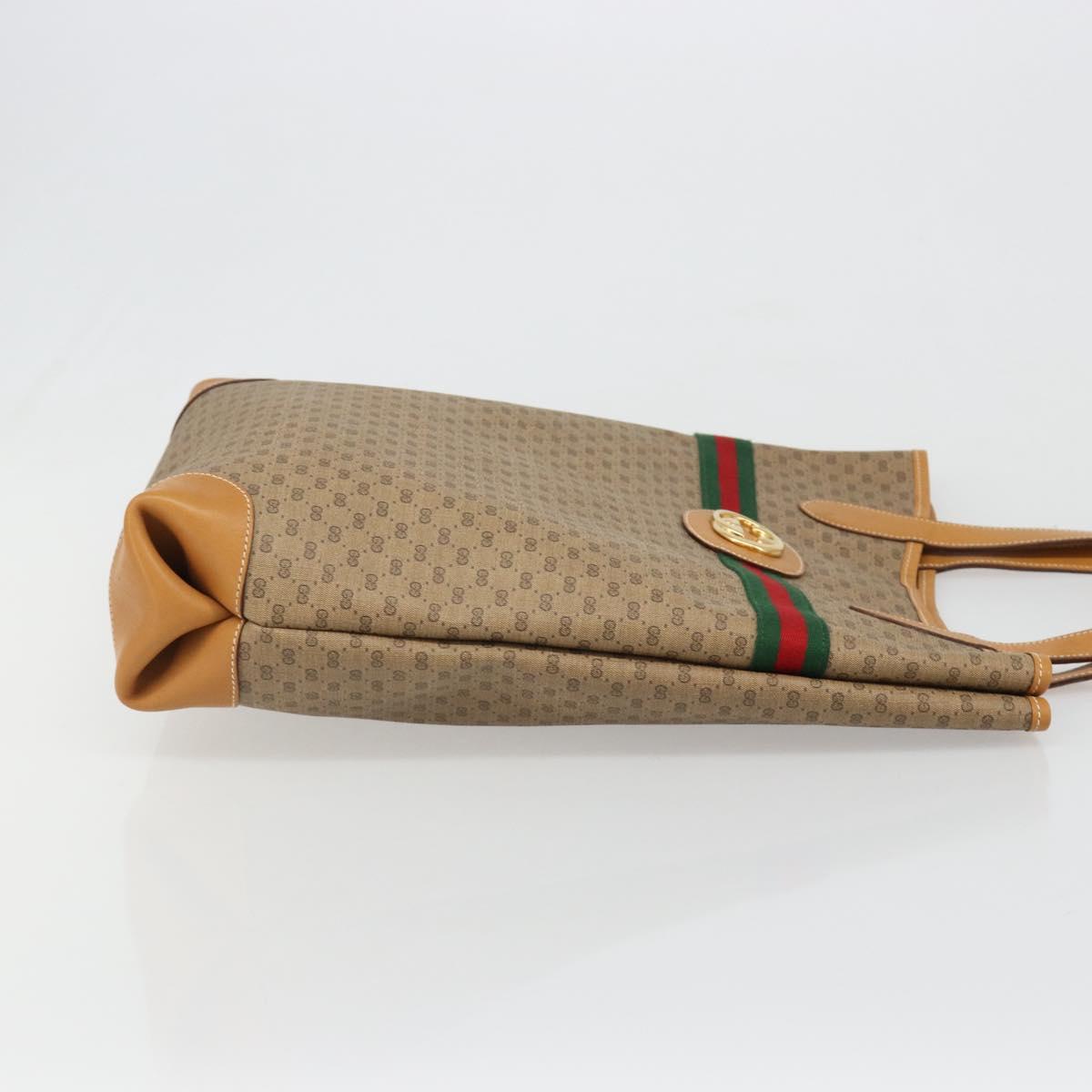 GUCCI Micro GG Supreme Web Sherry Line Bag PVC Beige 002 123 0131 Auth 187742A
