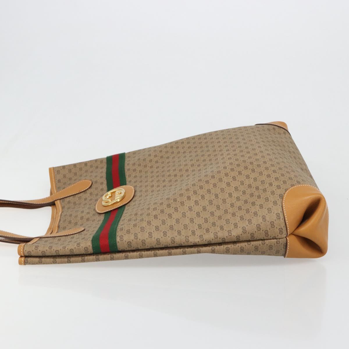 GUCCI Micro GG Supreme Web Sherry Line Bag PVC Beige 002 123 0131 Auth 187742A