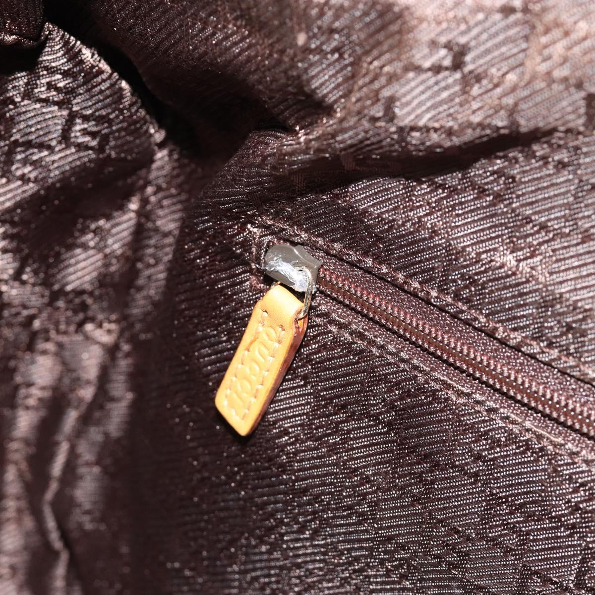 GUCCI Hand Bag Suede Beige Gold 000 0846 Auth 187752
