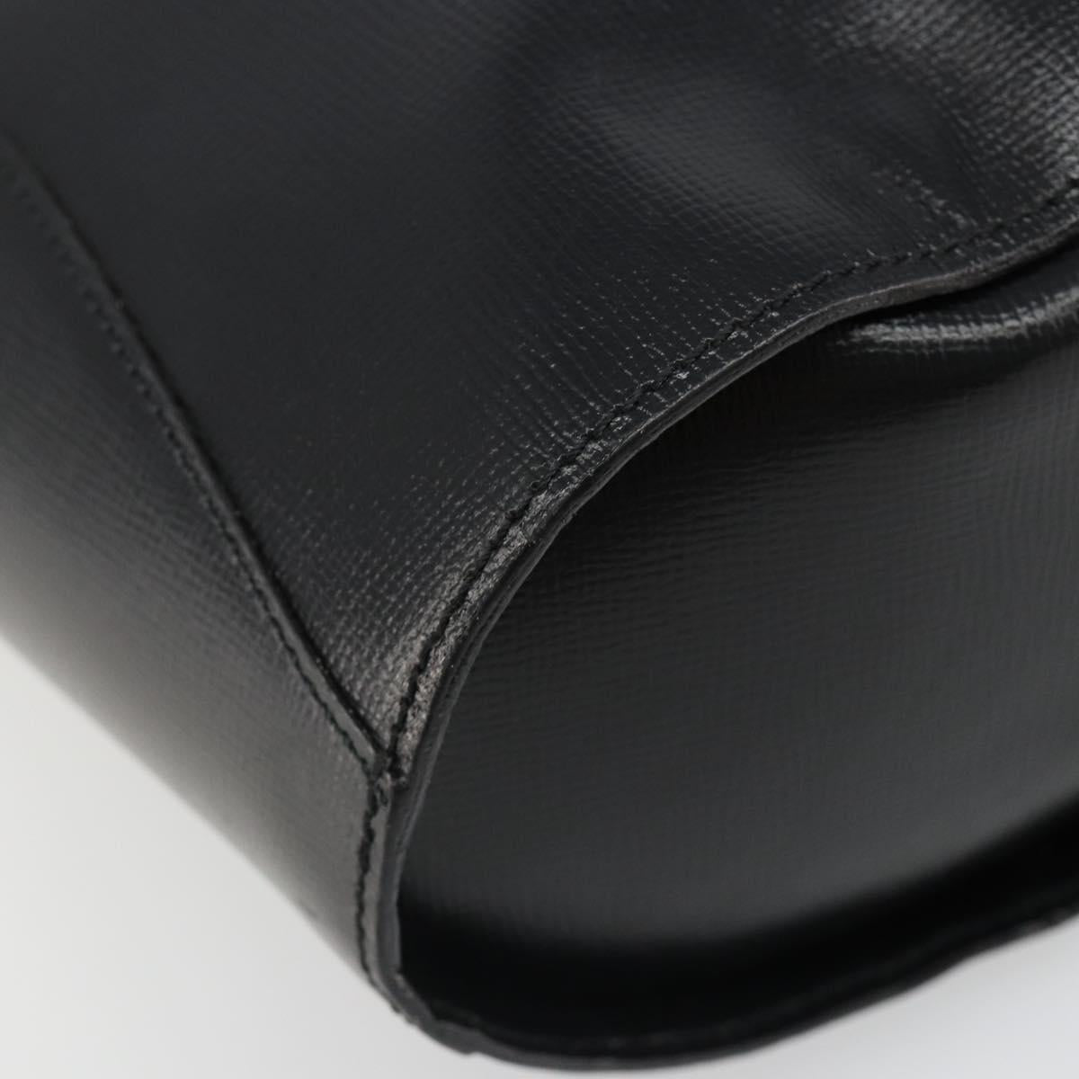 Christian Dior Shoulder Bag Leather Black Gold Auth 187754A