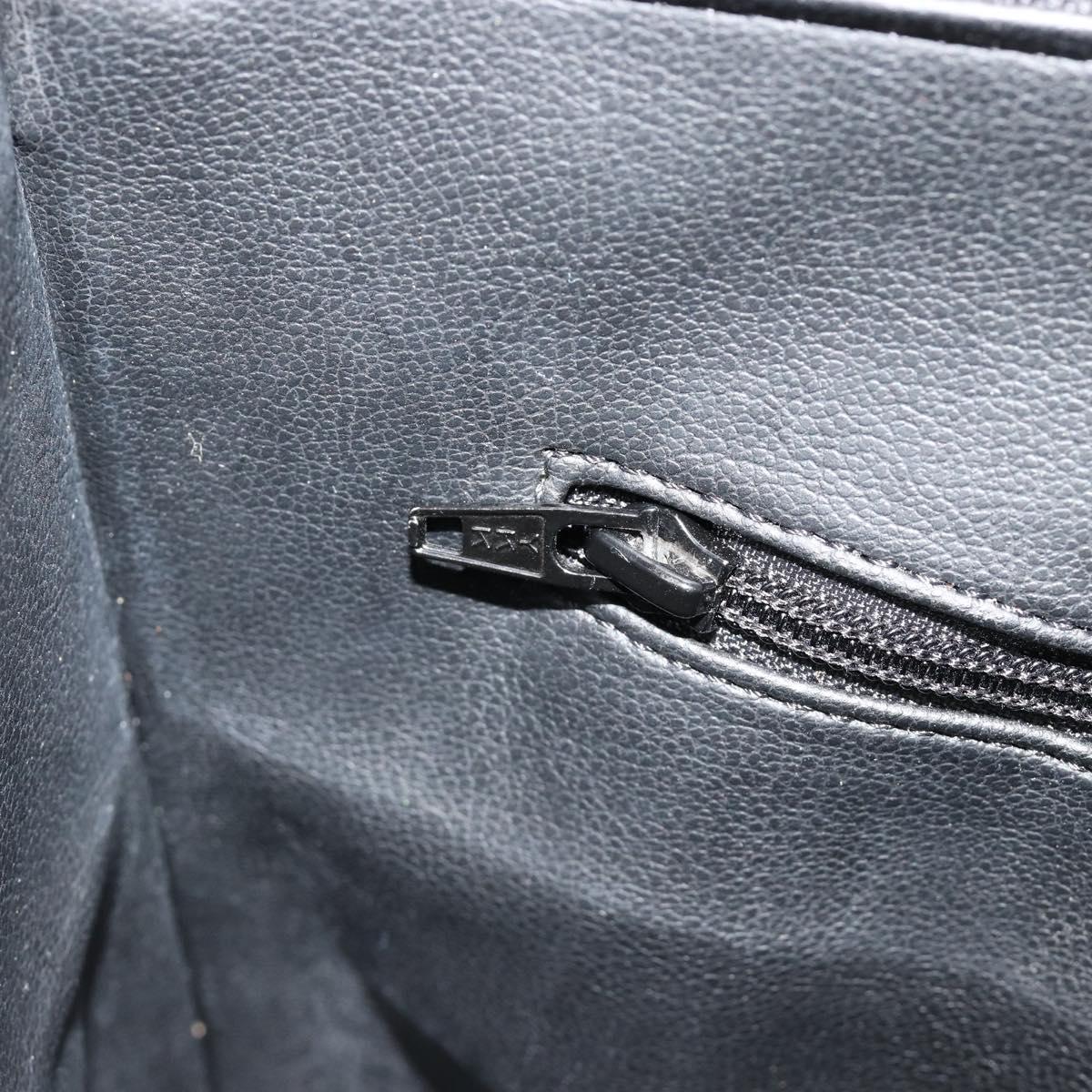 Christian Dior Shoulder Bag Leather Black Gold Auth 187754A