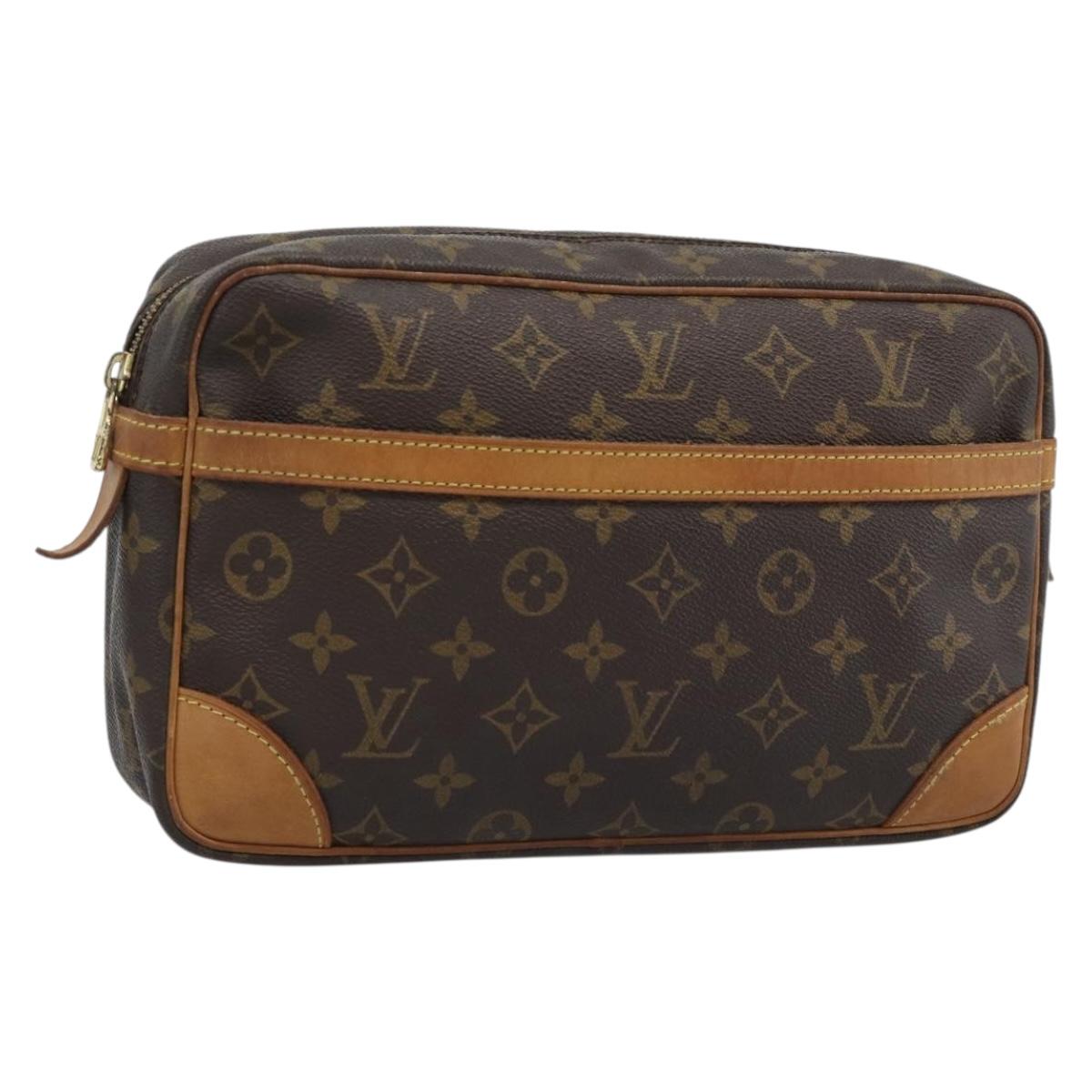 LOUIS VUITTON Monogram Compiegne 28 Clutch Bag M51845 LV Auth 187760