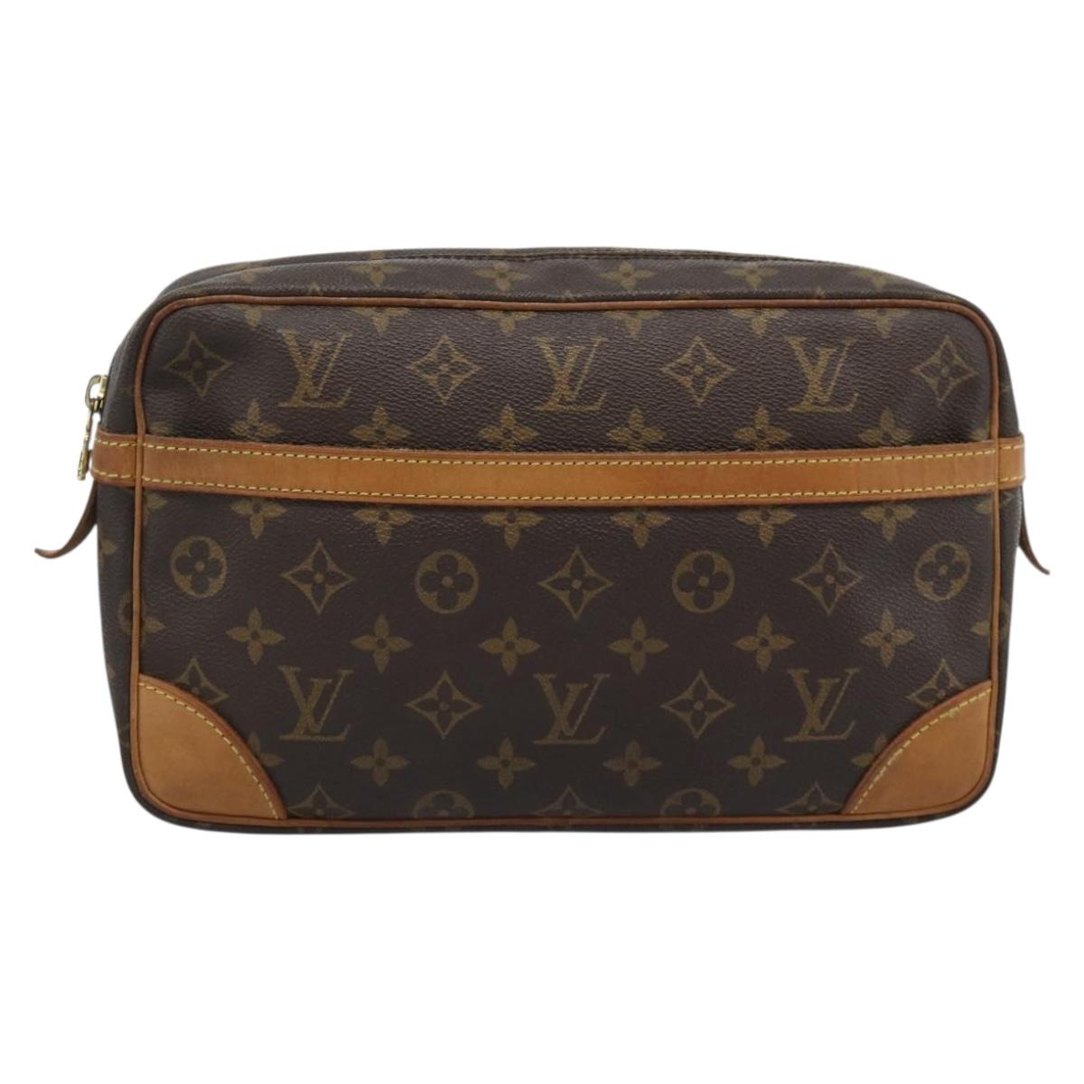 LOUIS VUITTON Monogram Compiegne 28 Clutch Bag M51845 LV Auth 187760