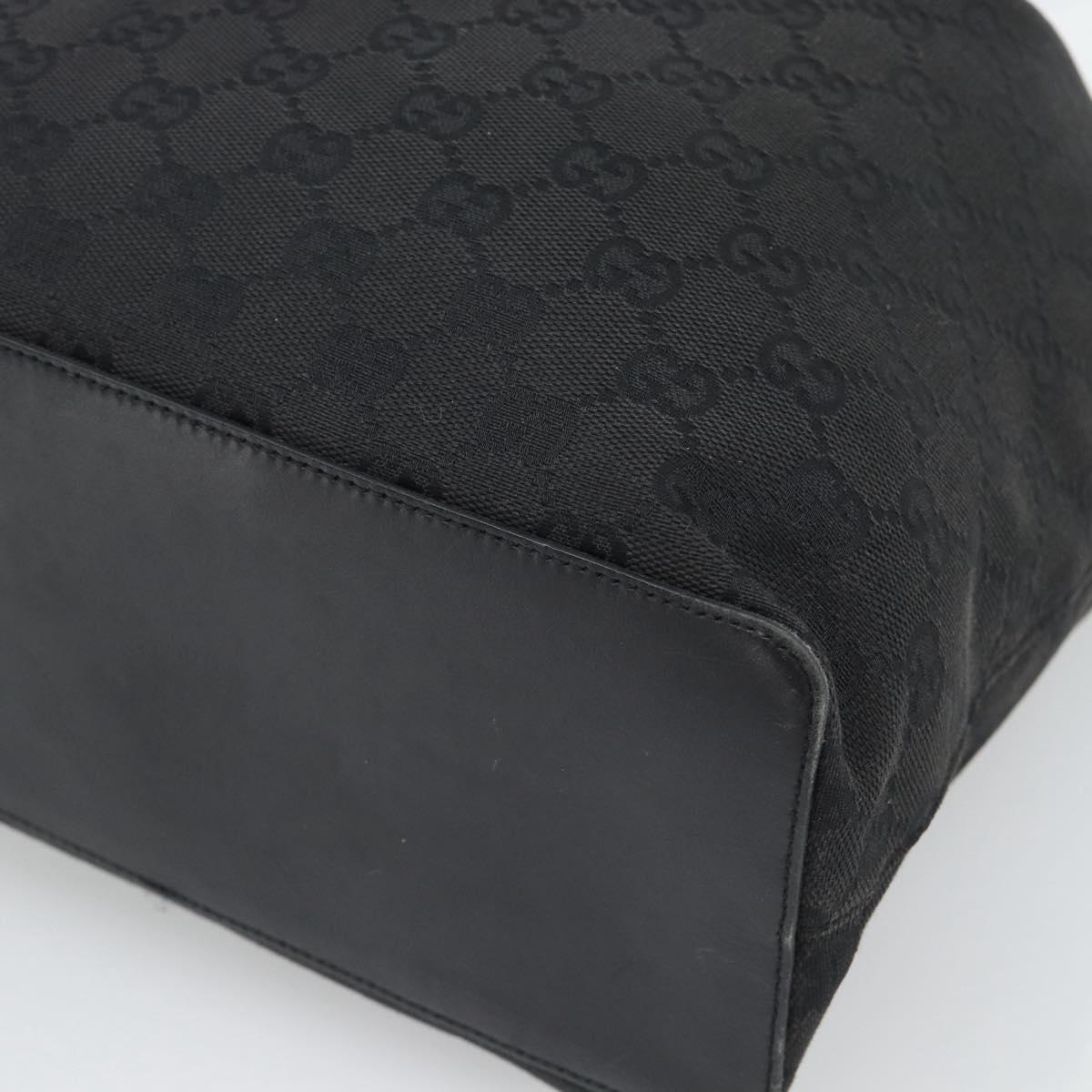 GUCCI Shoulder Bag Canvas Black 90644 Auth 187767