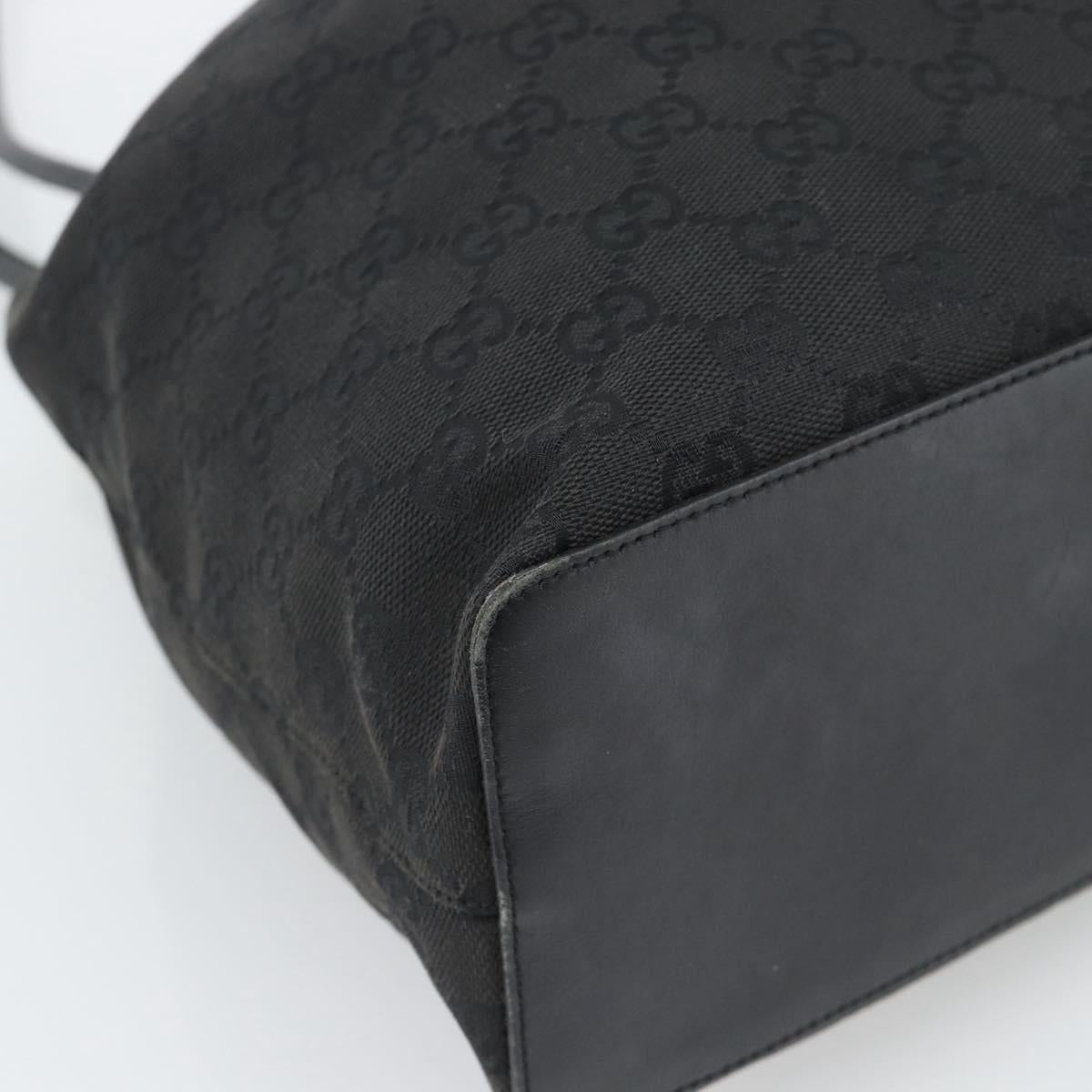 GUCCI Shoulder Bag Canvas Black 90644 Auth 187767