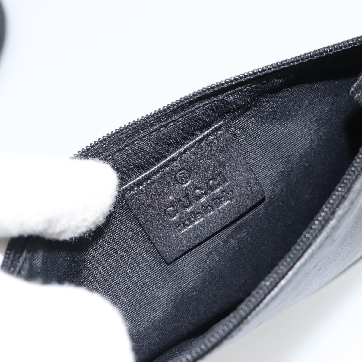 GUCCI Shoulder Bag Canvas Black 90644 Auth 187767