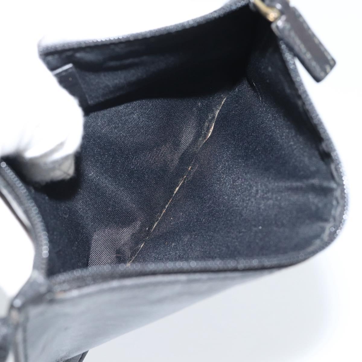 GUCCI Shoulder Bag Canvas Black 90644 Auth 187767