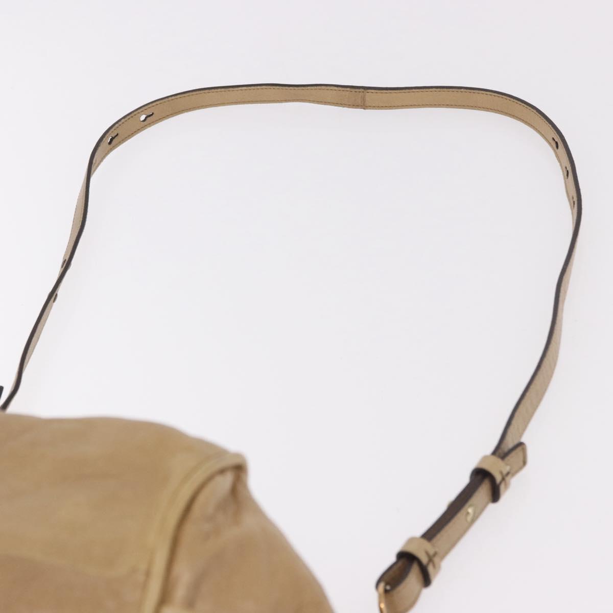 Chloe Etel Hand Bag Leather 2way Beige Gold Auth 187776A