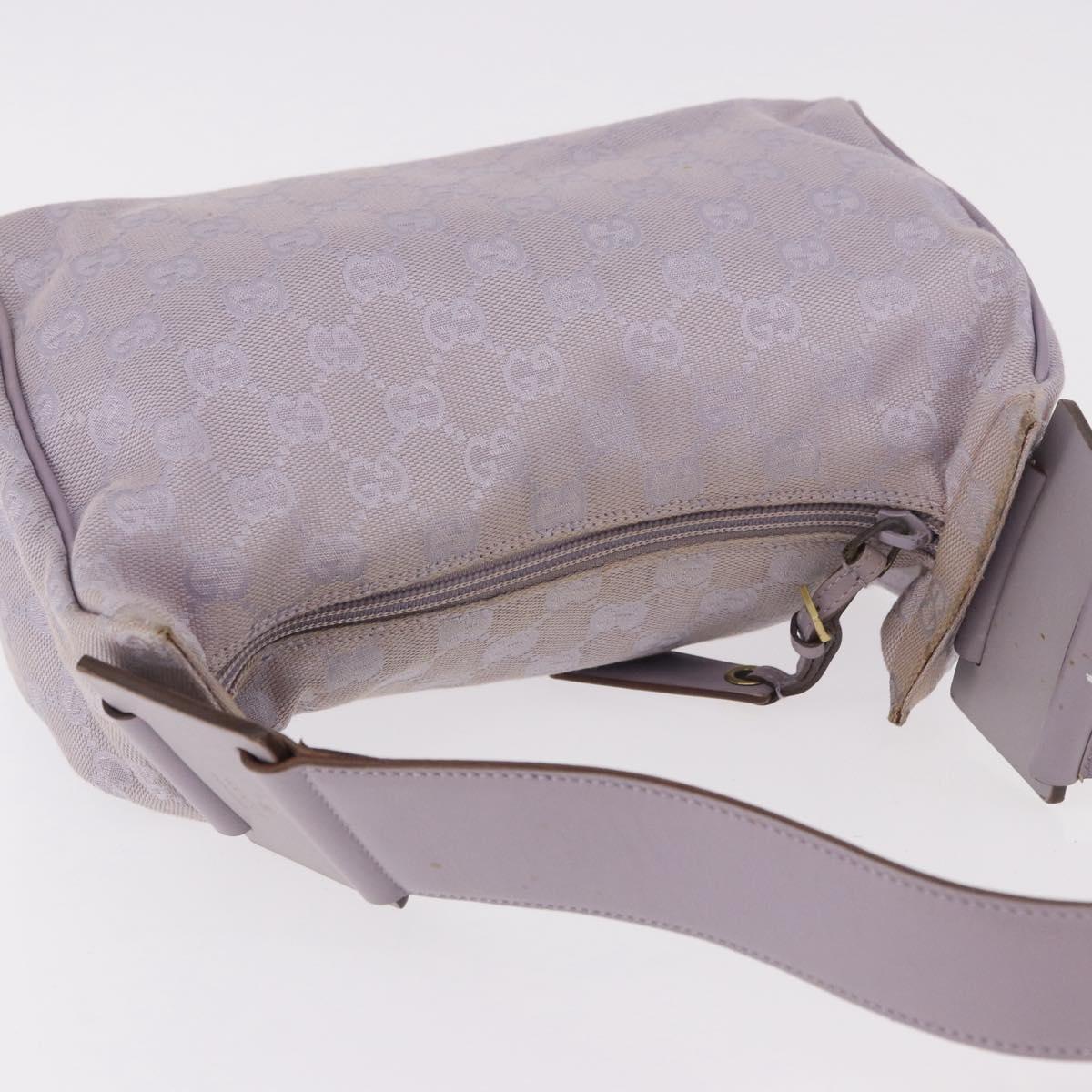 GUCCI GG Canvas Shoulder Bag Purple Gold 92699 Auth 187782