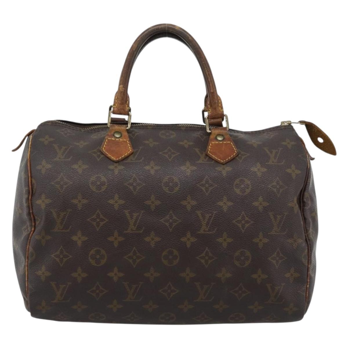 LOUIS VUITTON Monogram Speedy 30 Hand Bag M41526 LV Auth 187789