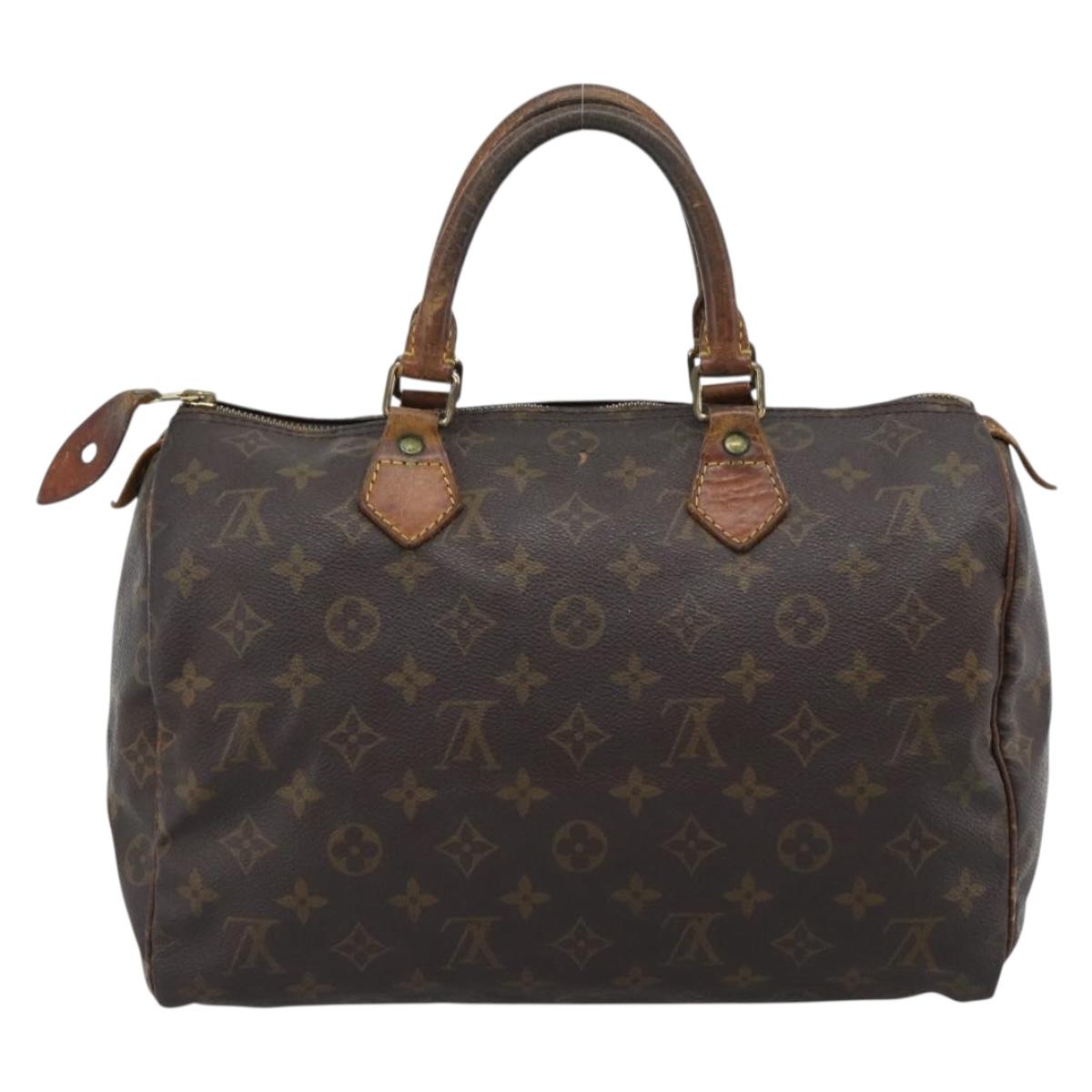 LOUIS VUITTON Monogram Speedy 30 Hand Bag M41526 LV Auth 187789