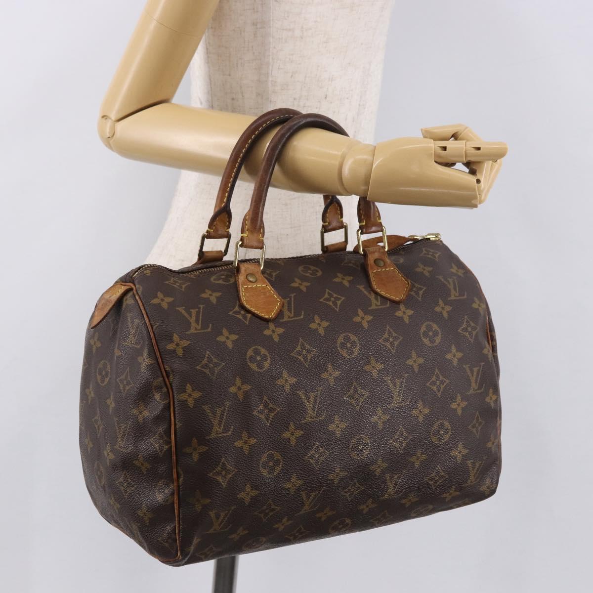 LOUIS VUITTON Monogram Speedy 30 Hand Bag M41526 LV Auth 187790