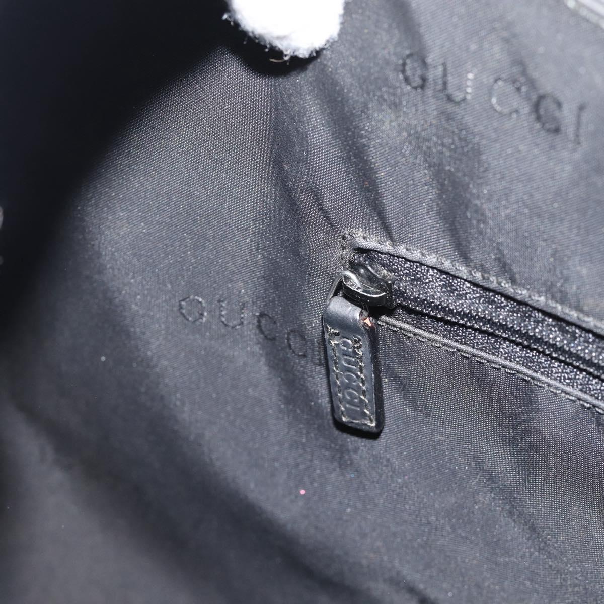 GUCCI Shoulder Bag Leather Black Silver 001 3297 Auth 187800
