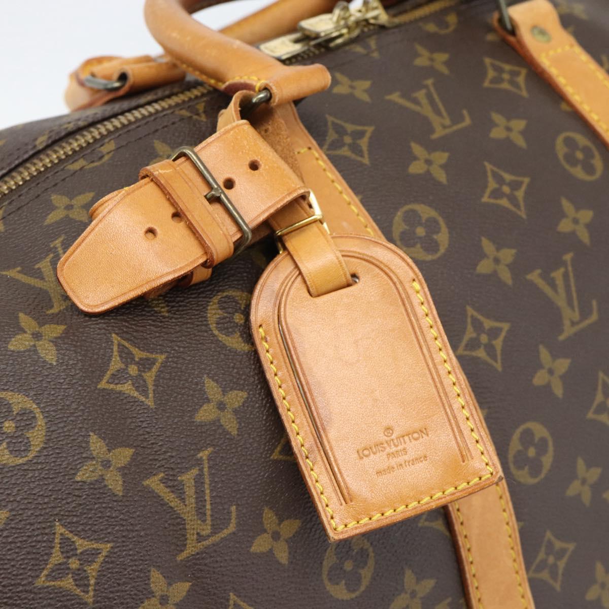 LOUIS VUITTON Monogram Keepall 55 Boston Bag M41424 LV Auth 187801A