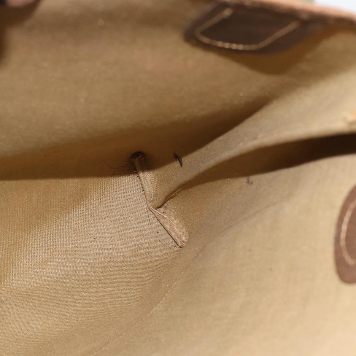 GUCCI GG Supreme Web Sherry Line Tote Bag PVC Beige Auth 187804