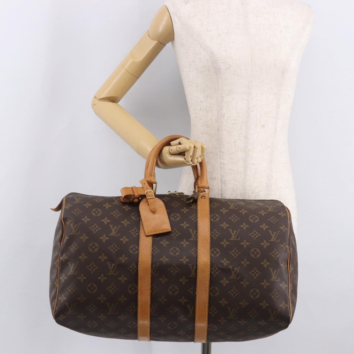 LOUIS VUITTON Monogram Keepall 45 Boston Bag M41428 LV Auth 187805A
