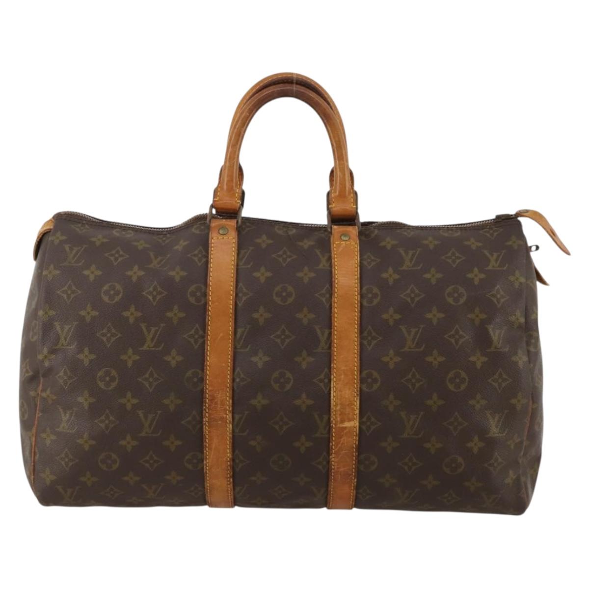 LOUIS VUITTON Monogram Keepall 45 Boston Bag M41428 LV Auth 187808