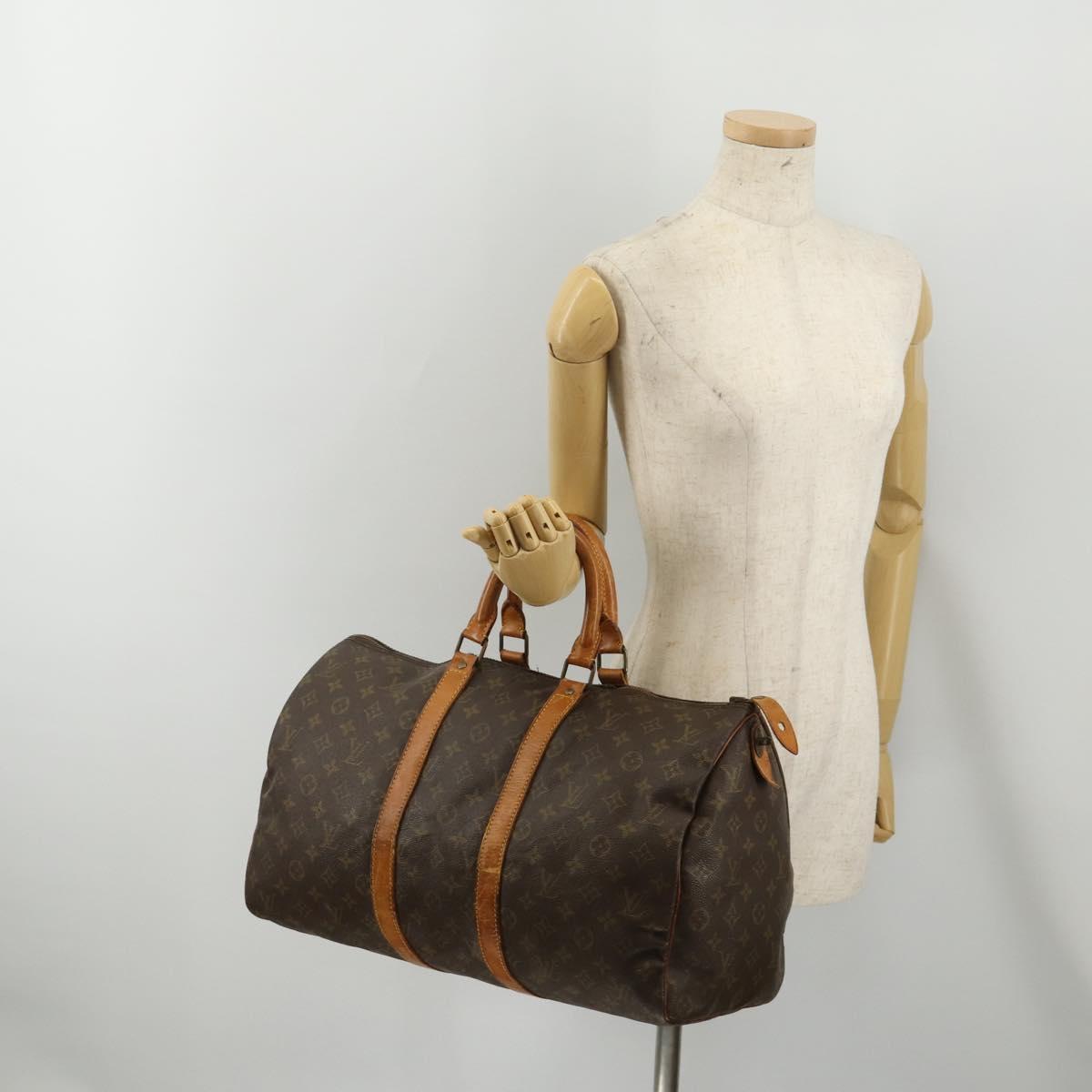 LOUIS VUITTON Monogram Keepall 45 Boston Bag M41428 LV Auth 187808