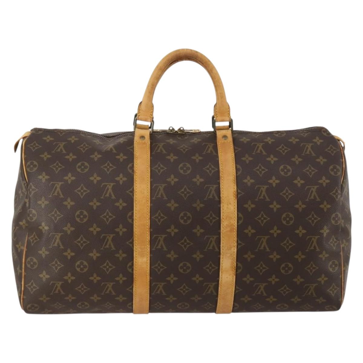 LOUIS VUITTON Monogram Keepall 50 Boston Bag M41426 LV Auth 187809