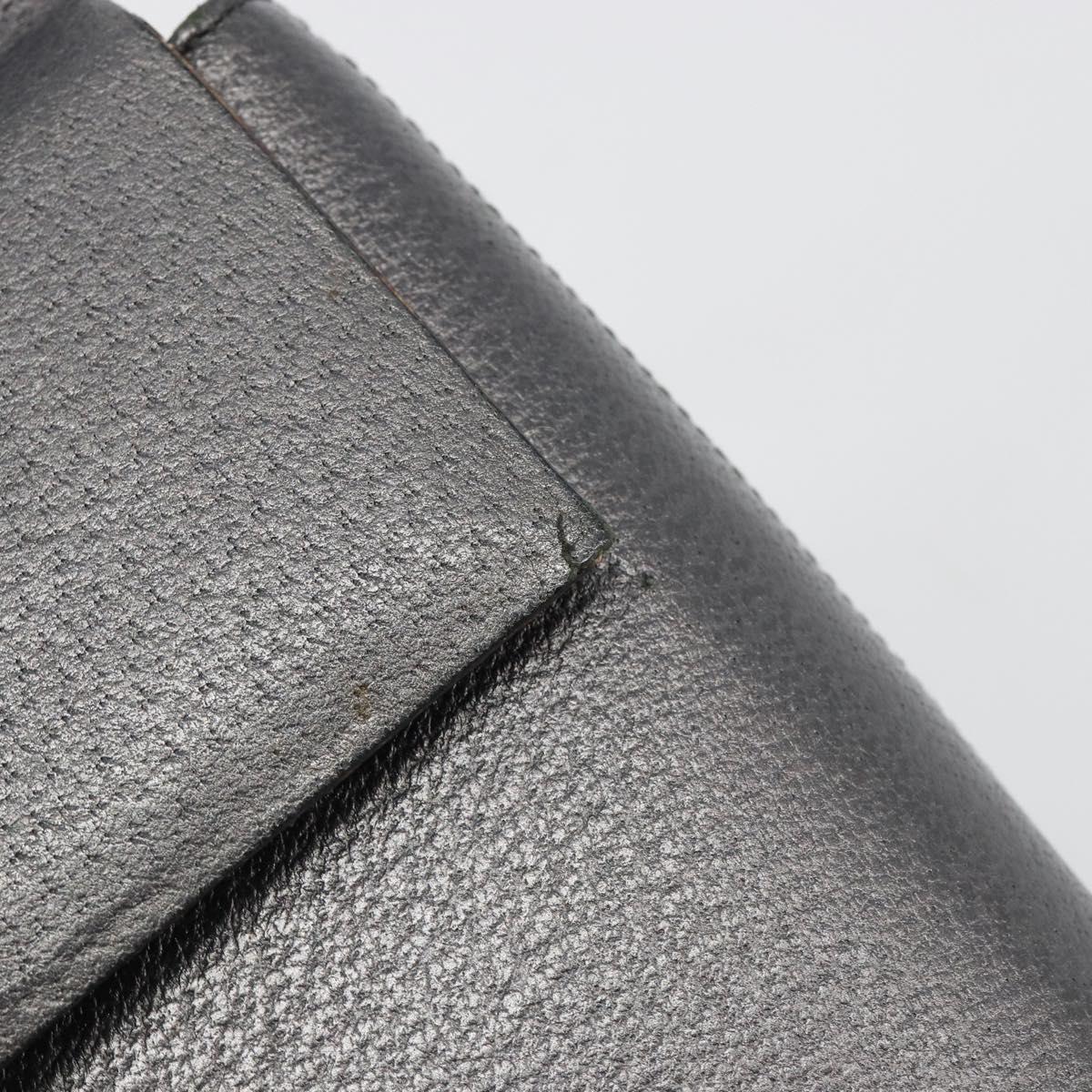 GUCCI Bamboo Hand Bag Leather Black Gold 001 3444 1887 Auth 187814