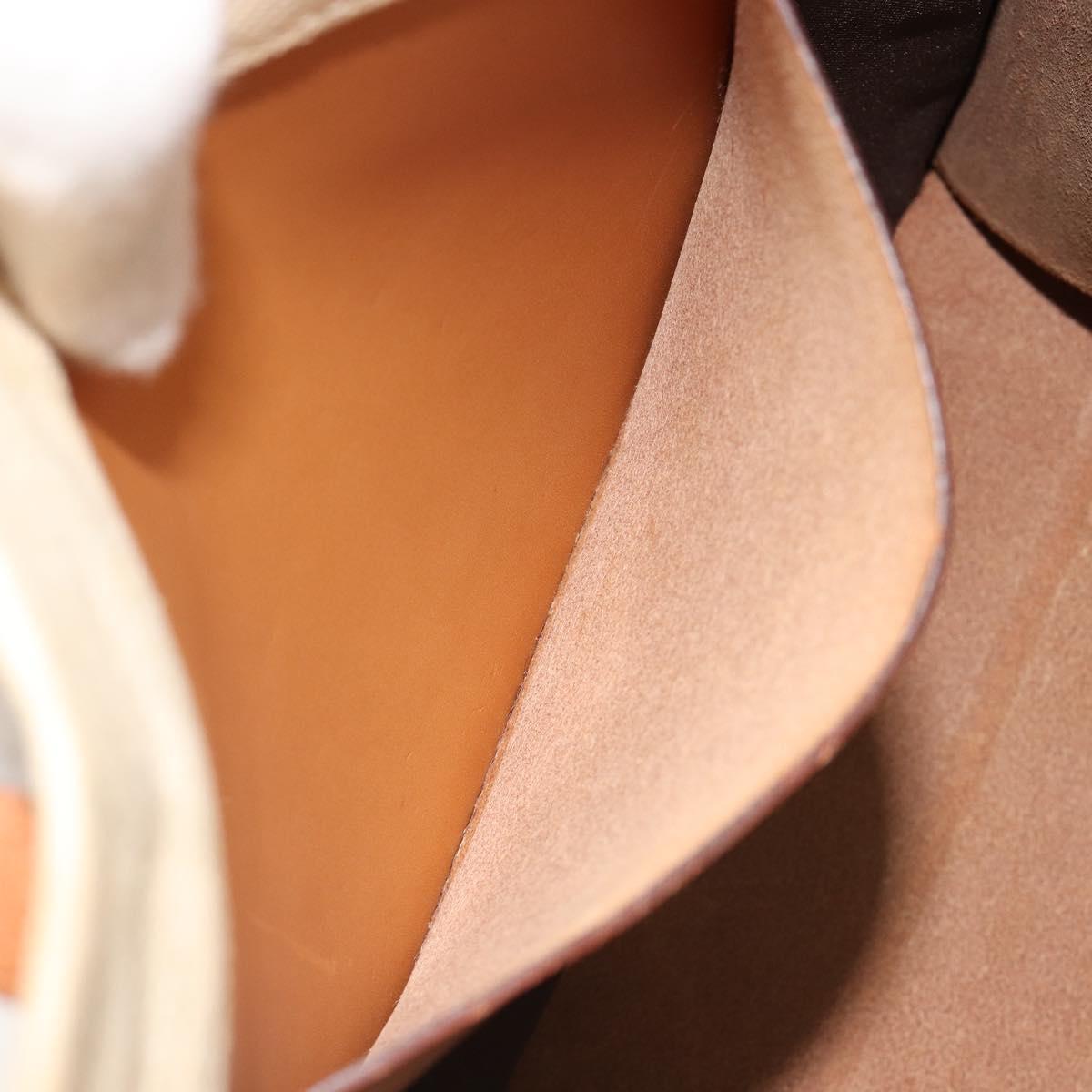 FENDI Zucca Canvas Tote Bag Beige Auth 187816