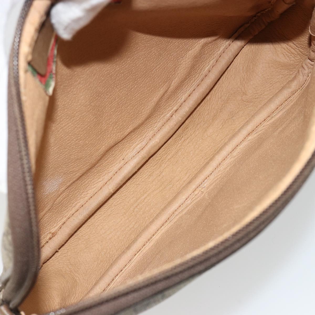 GUCCI GG Supreme Shoulder Bag PVC Beige Gold 97 02 068 Auth 187819