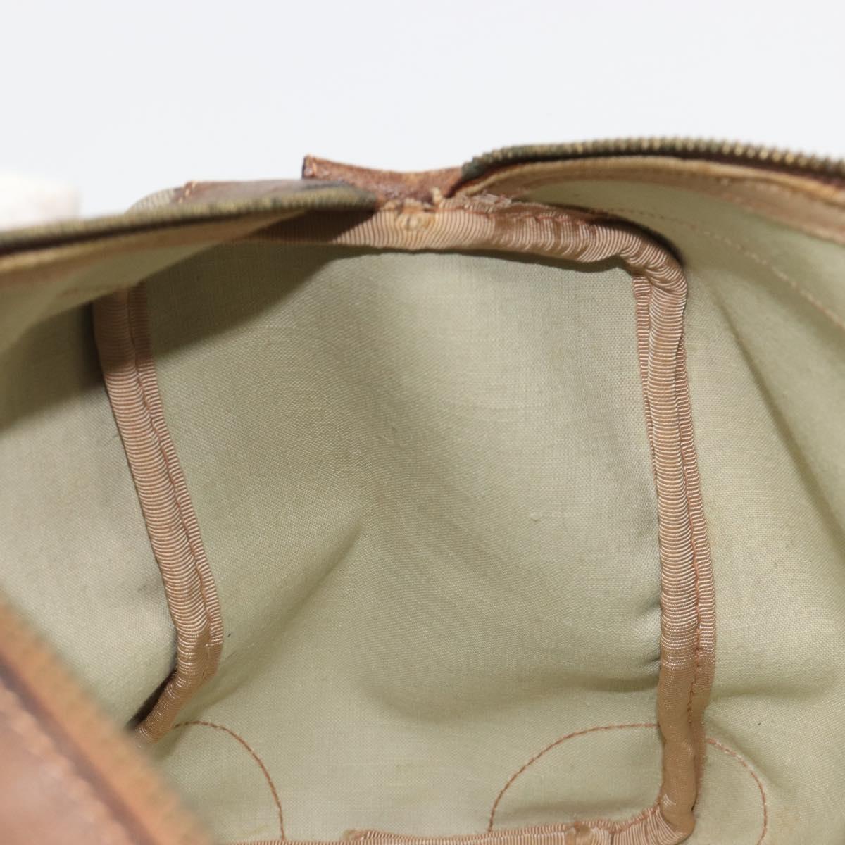 GUCCI GG Supreme Web Sherry Line Hand Bag PVC Beige Gold Auth 187823