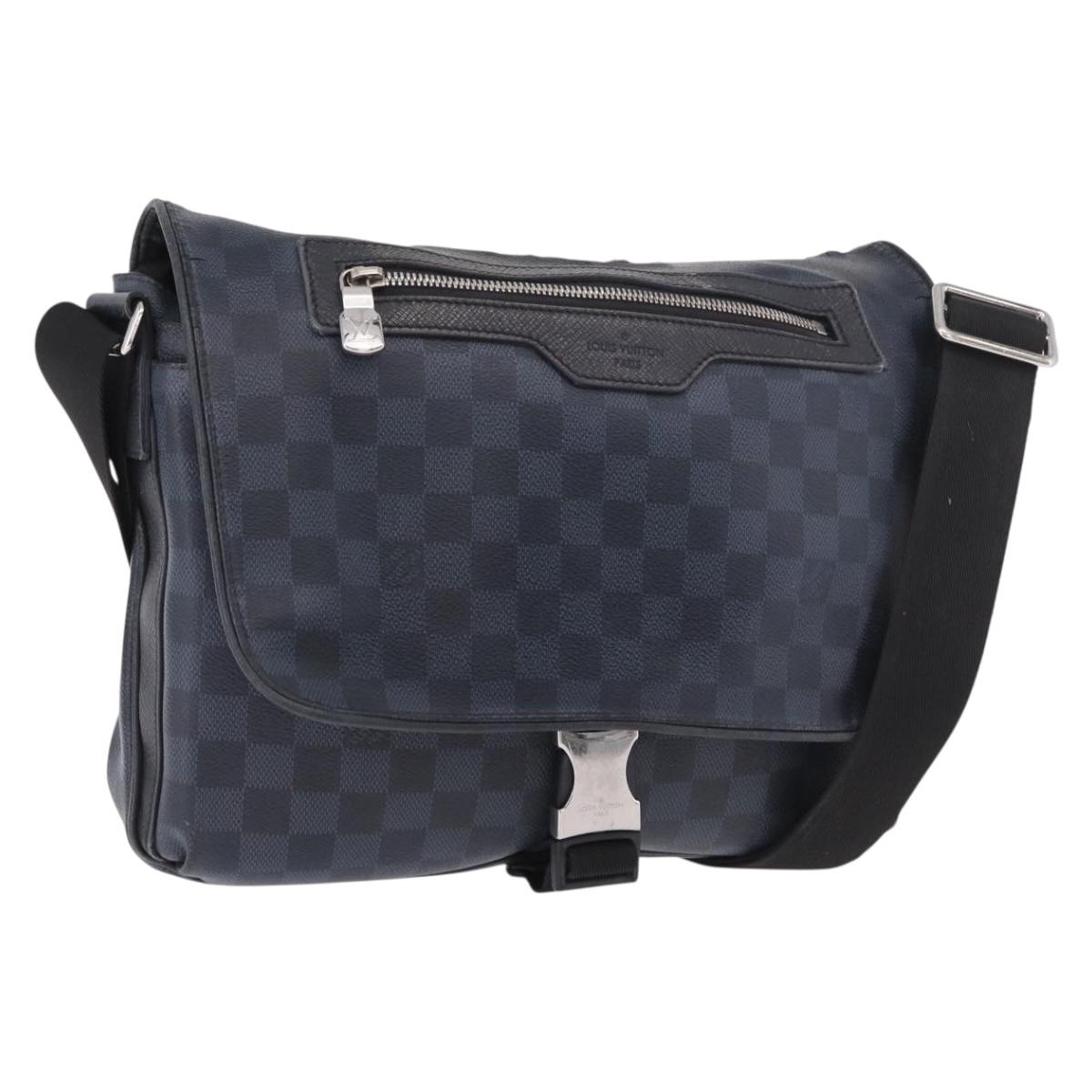 LOUIS VUITTON Damier Grafitte Daniel MM Shoulder Bag N58029 LV Auth 187829