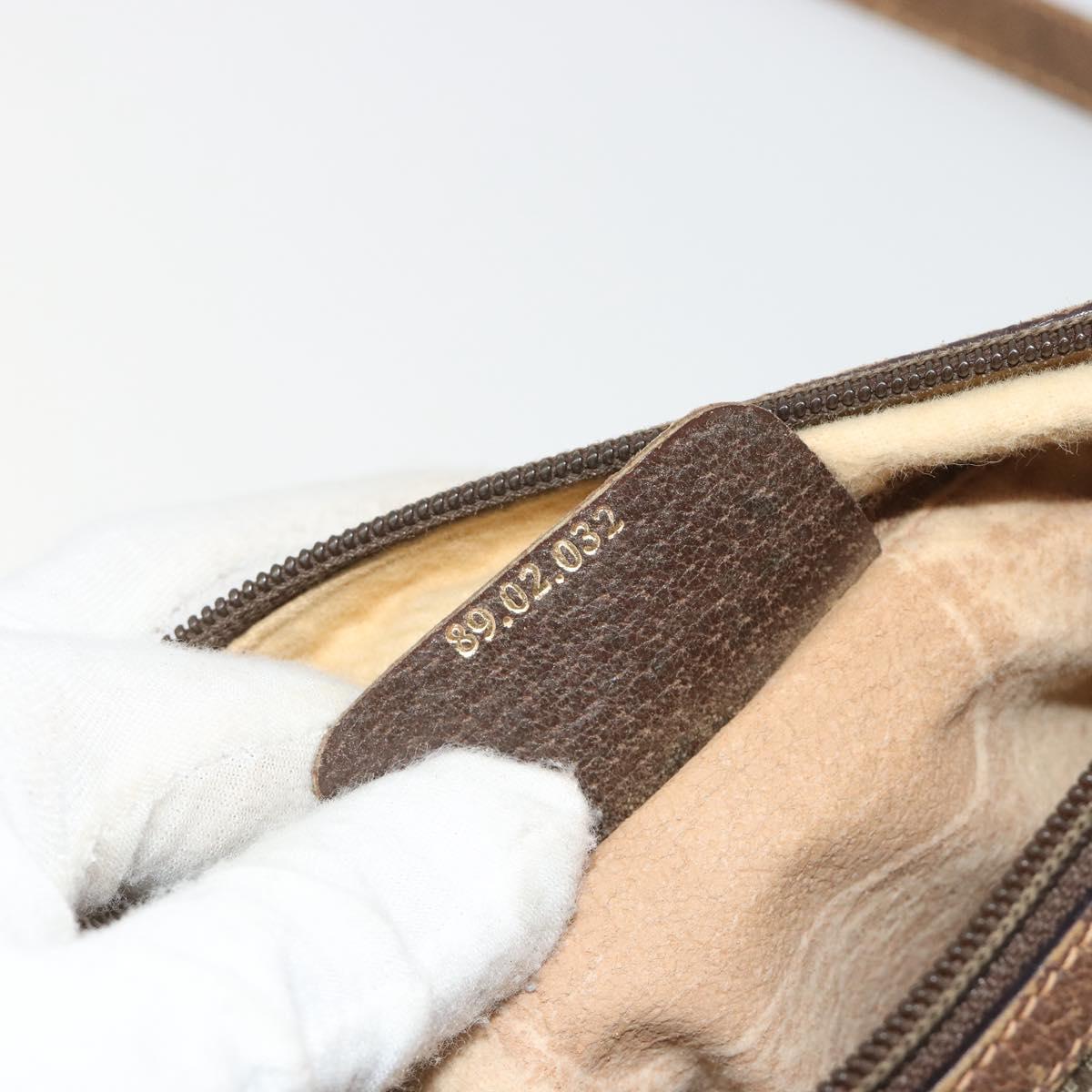 GUCCI GG Supreme Web Sherry Line Bag PVC Beige Gold 89 02 032 Auth 187833