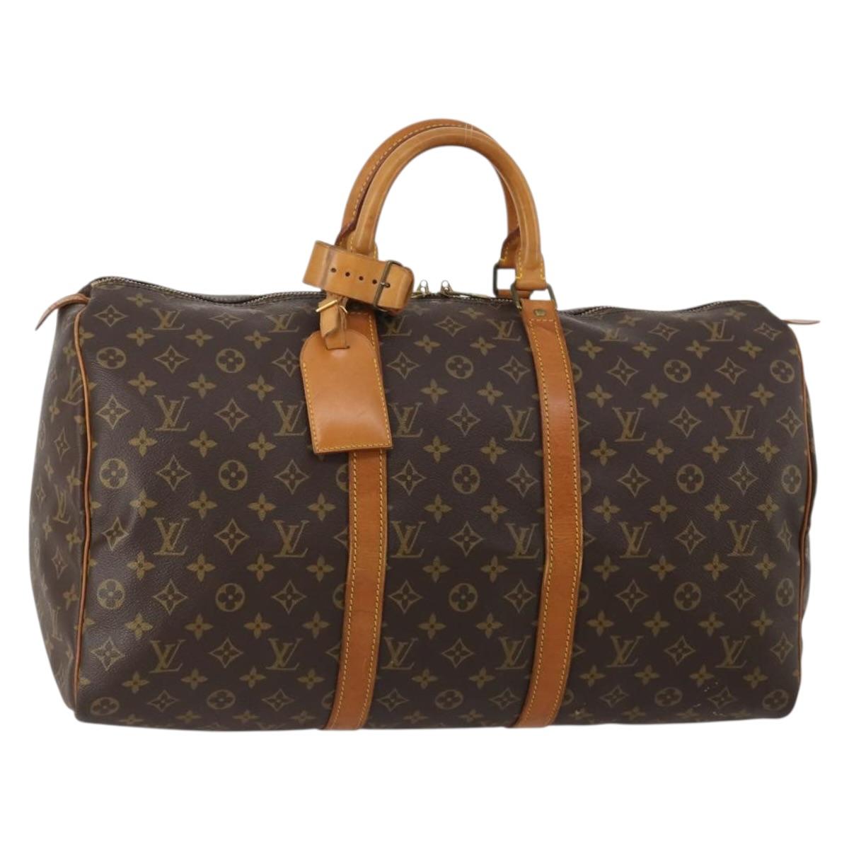 LOUIS VUITTON Monogram Keepall 50 Boston Bag M41426 LV Auth 187836A