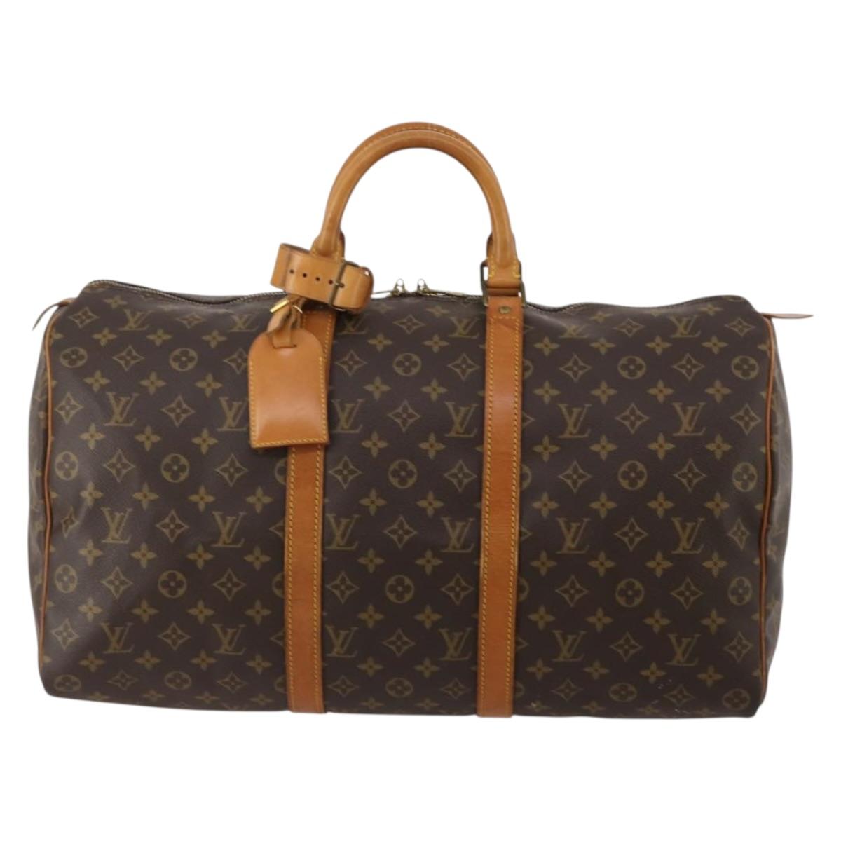 LOUIS VUITTON Monogram Keepall 50 Boston Bag M41426 LV Auth 187836A