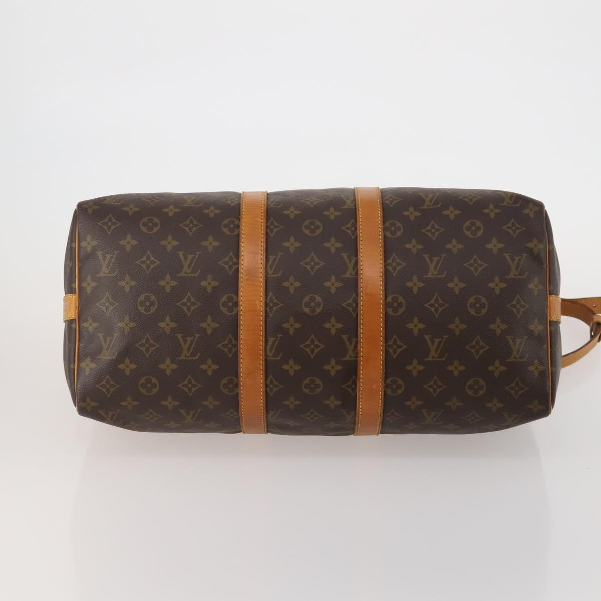 LOUIS VUITTON Monogram Keepall Bandouliere 45 Boston Bag M41418 LV Auth 187838