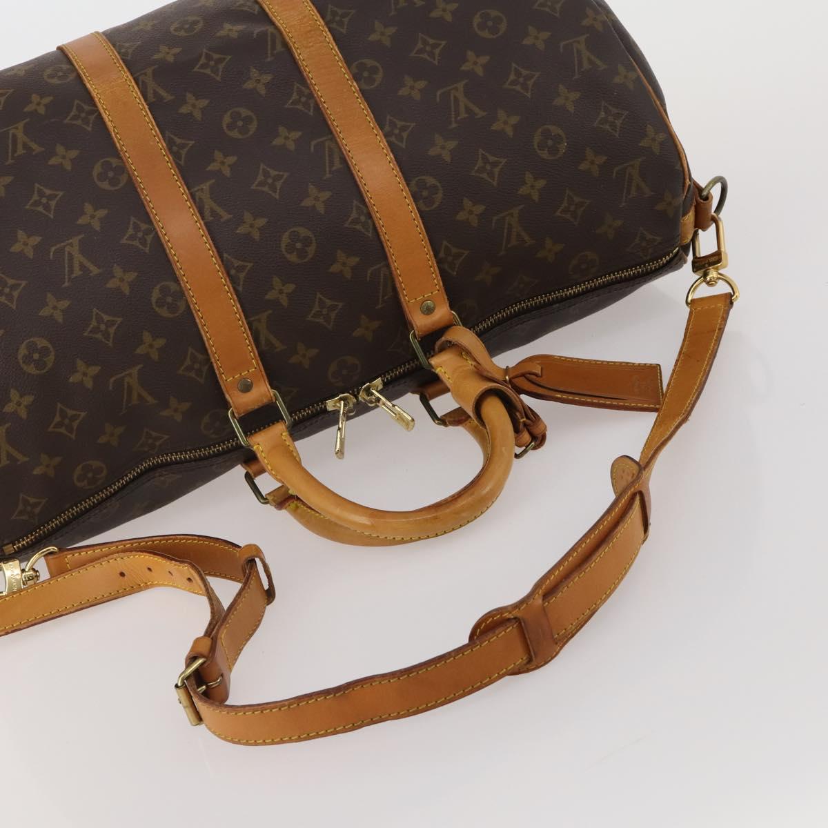 LOUIS VUITTON Monogram Keepall Bandouliere 45 Boston Bag M41418 LV Auth 187838