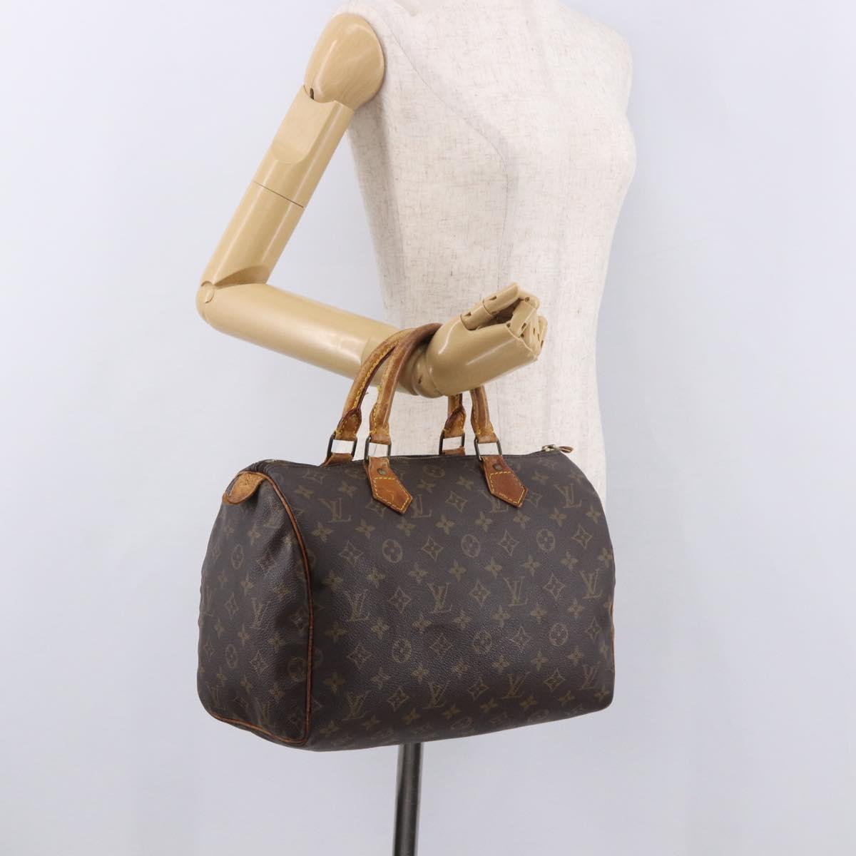LOUIS VUITTON Monogram Speedy 30 Hand Bag M41526 LV Auth 187840