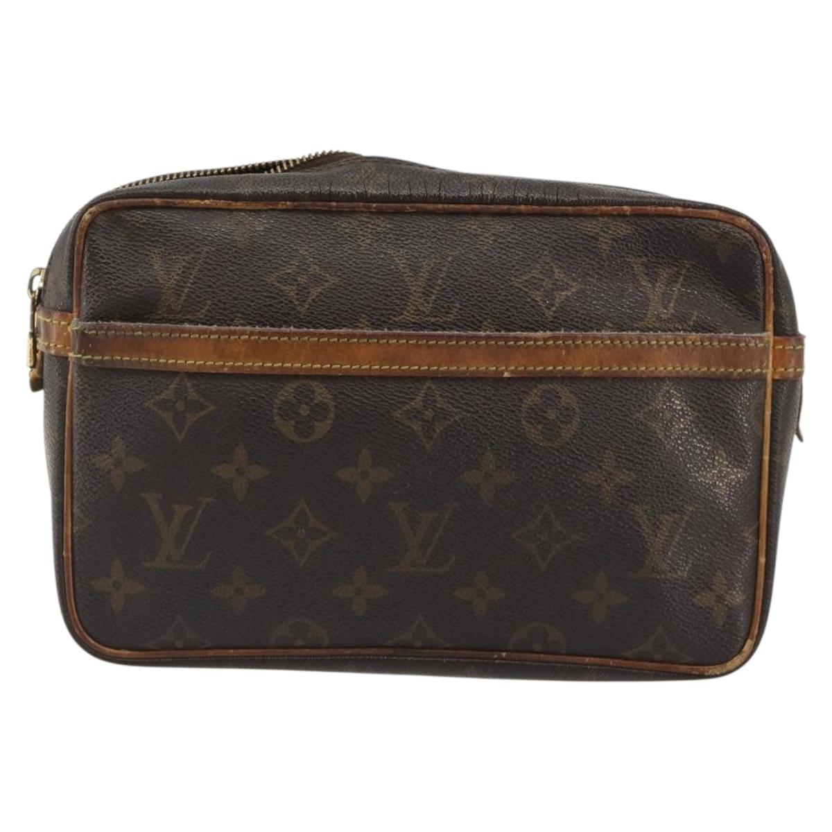 LOUIS VUITTON Monogram Compiegne 23 Clutch Bag M51847 LV Auth 187847