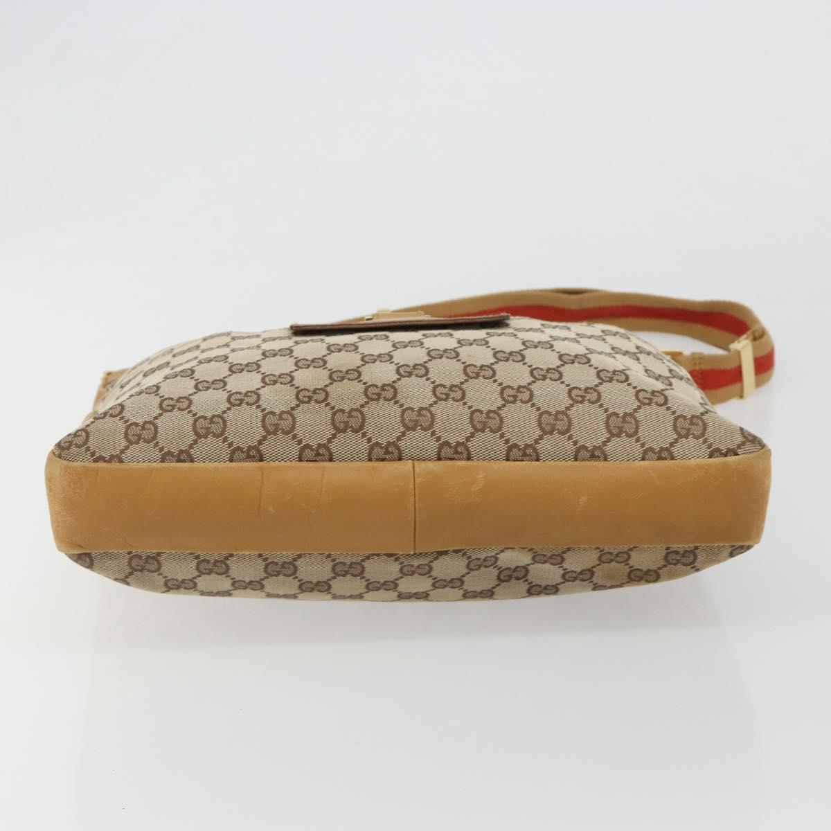GUCCI GG Canvas Sherry Line Jackie Shoulder Bag Beige Gold 001 4094 Auth 187848