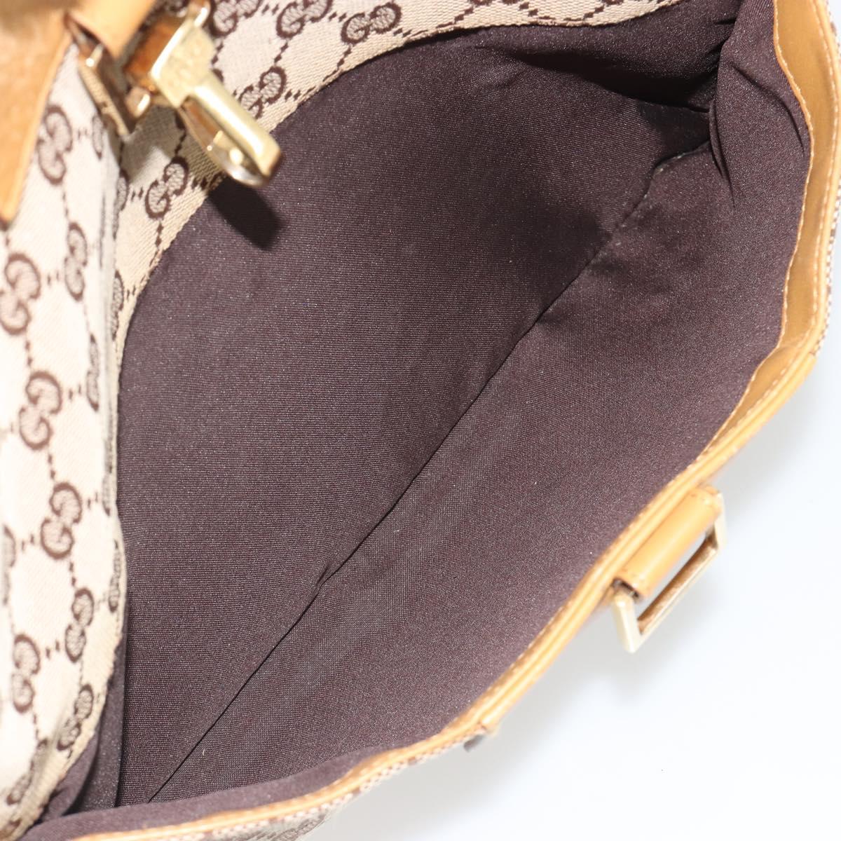 GUCCI GG Canvas Sherry Line Jackie Shoulder Bag Beige Gold 001 4094 Auth 187848