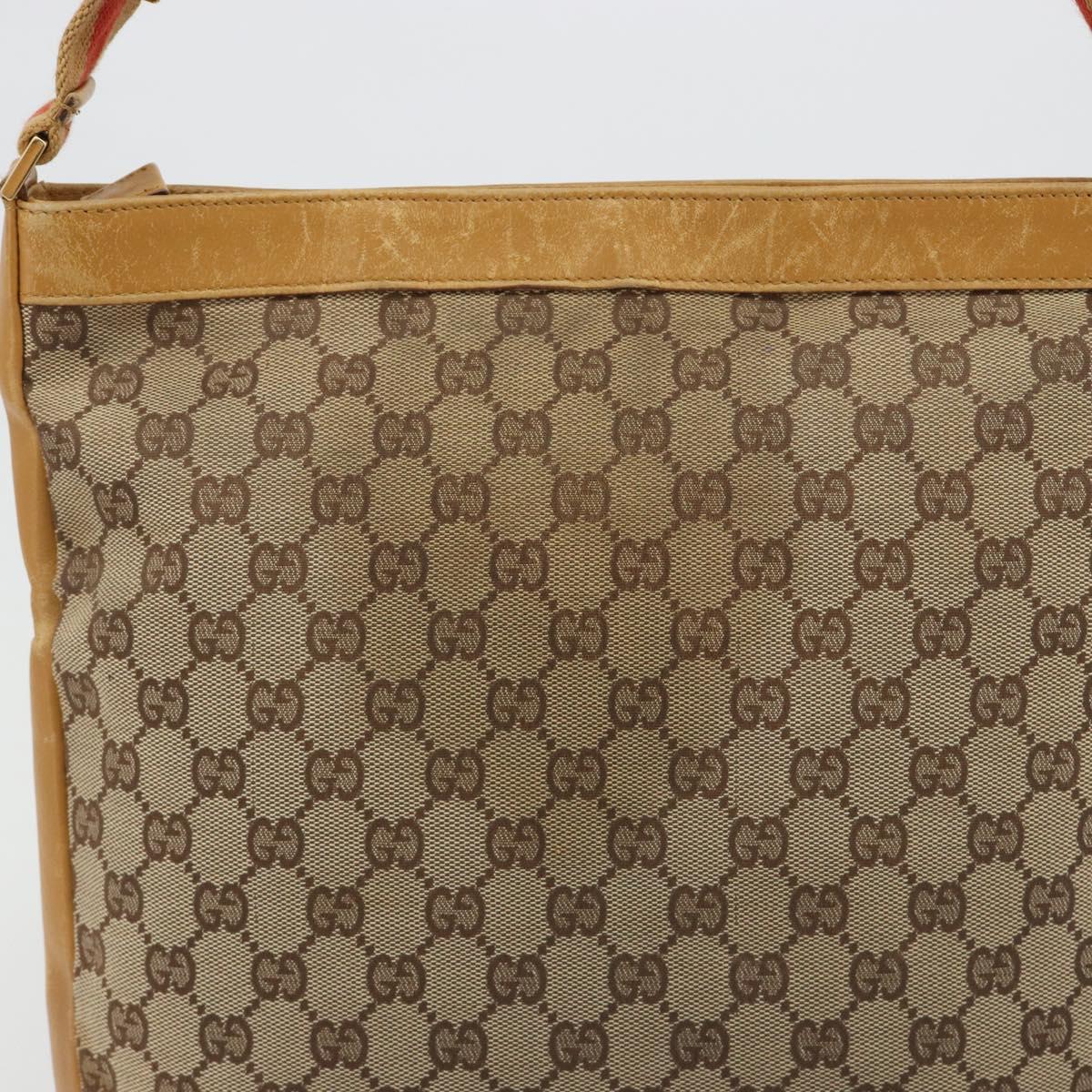 GUCCI GG Canvas Sherry Line Jackie Shoulder Bag Beige Gold 001 4094 Auth 187848