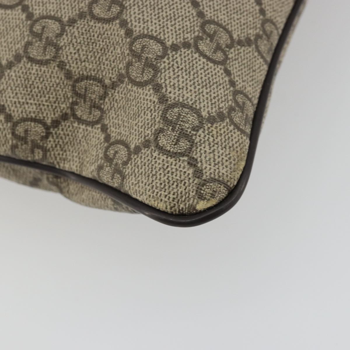 GUCCI GG Supreme Shoulder Bag PVC Beige Gold 295257 Auth 187850