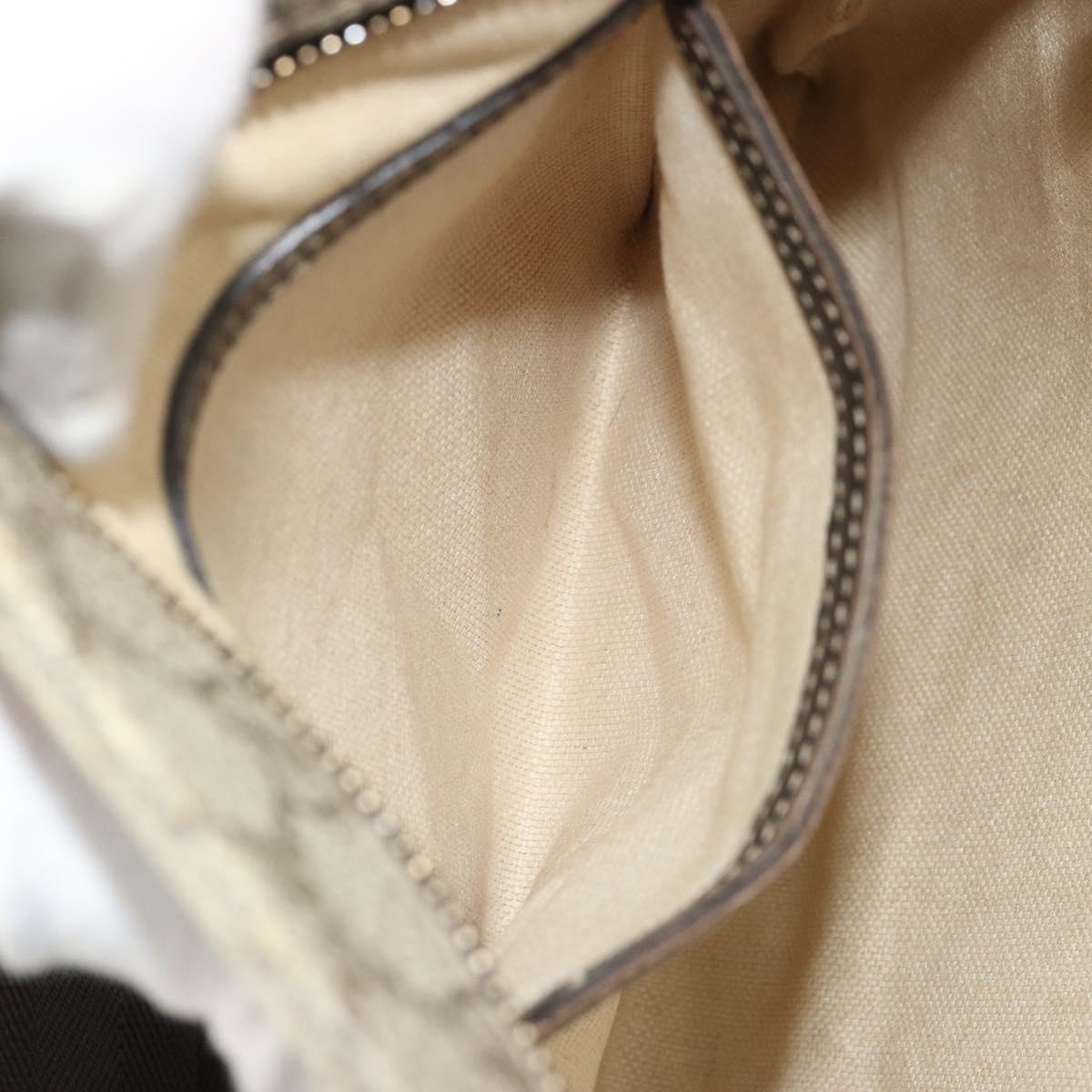 GUCCI GG Supreme Shoulder Bag PVC Beige Gold 295257 Auth 187850