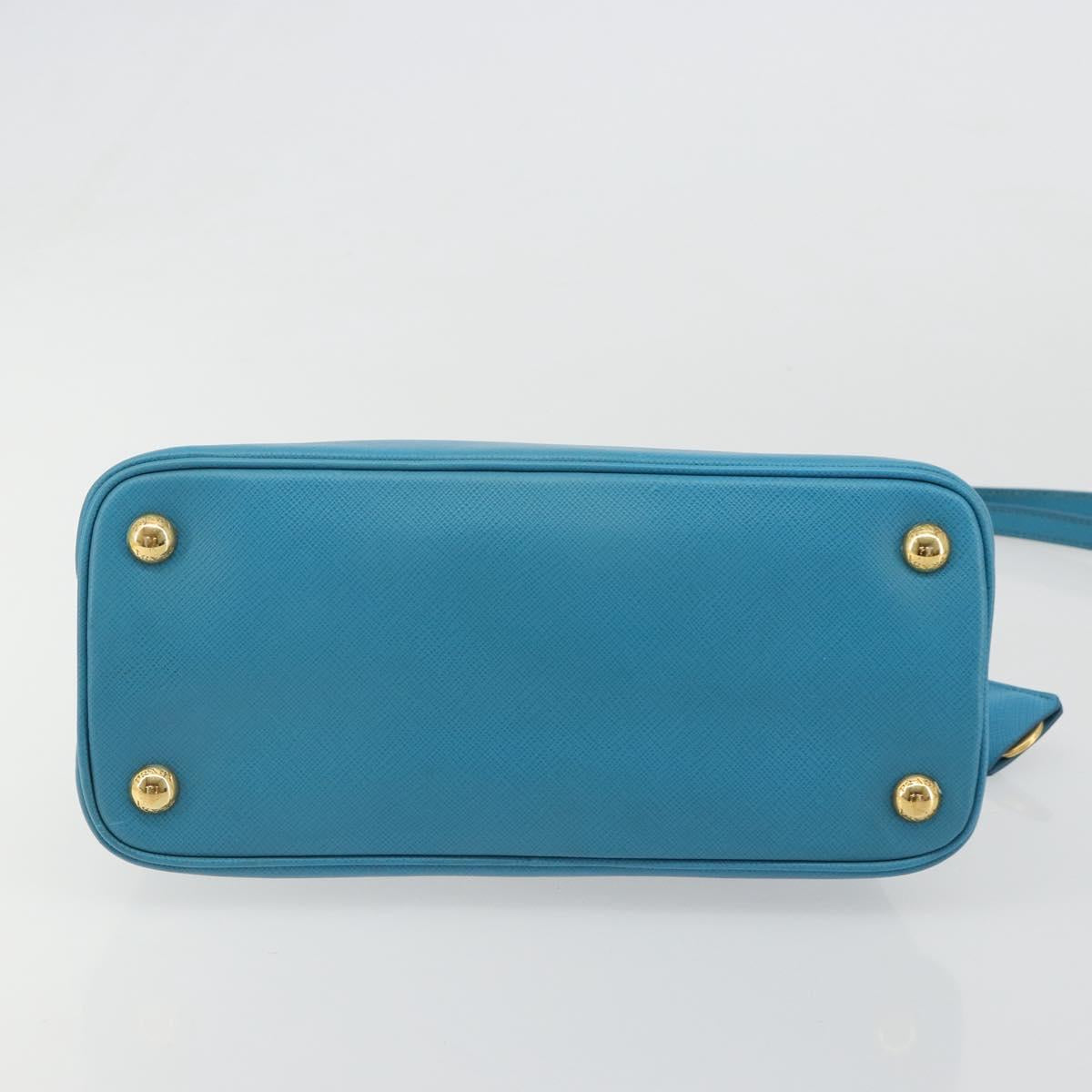 PRADA Hand Bag Saffiano leather 2way Light Blue Auth 187856A