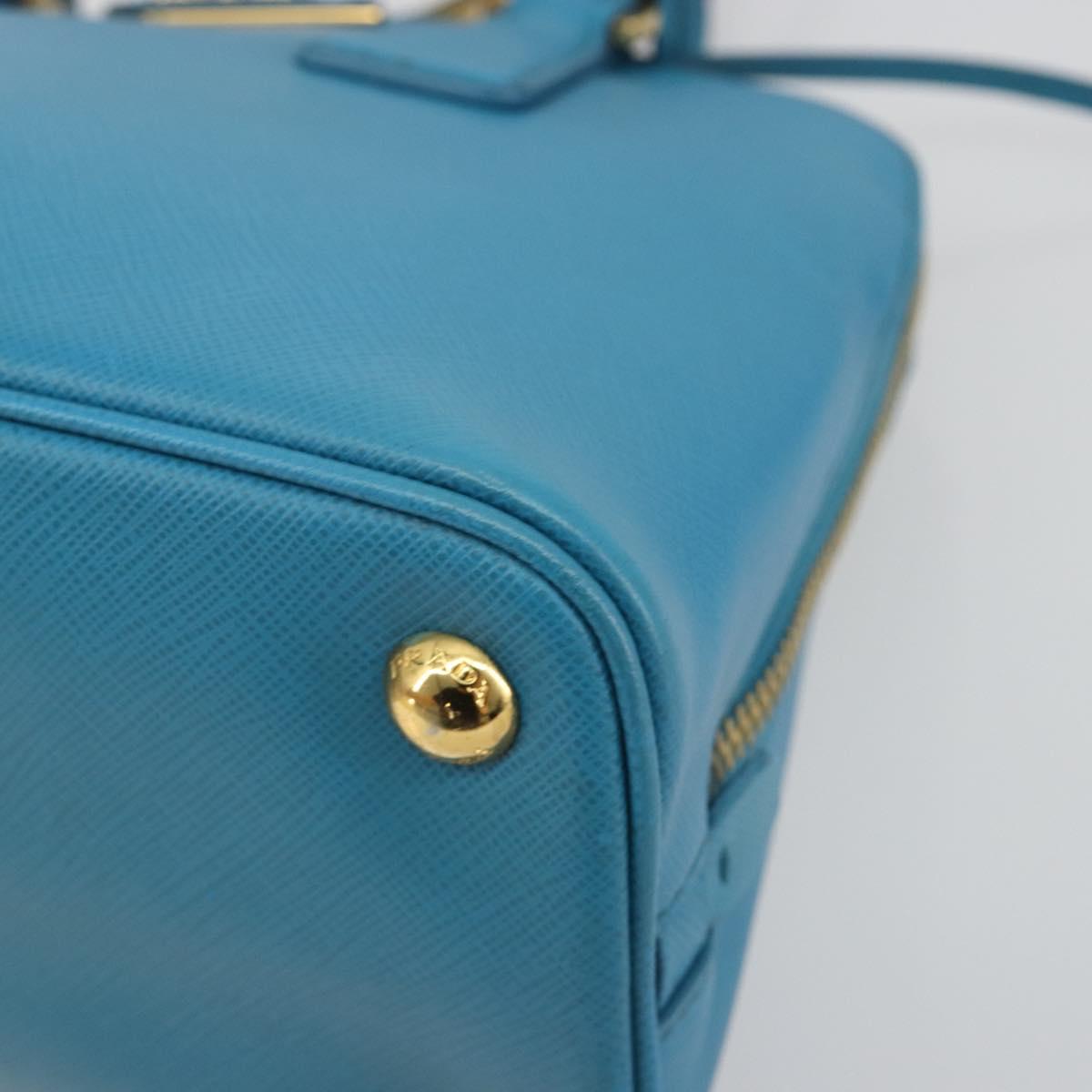 PRADA Hand Bag Saffiano leather 2way Light Blue Auth 187856A