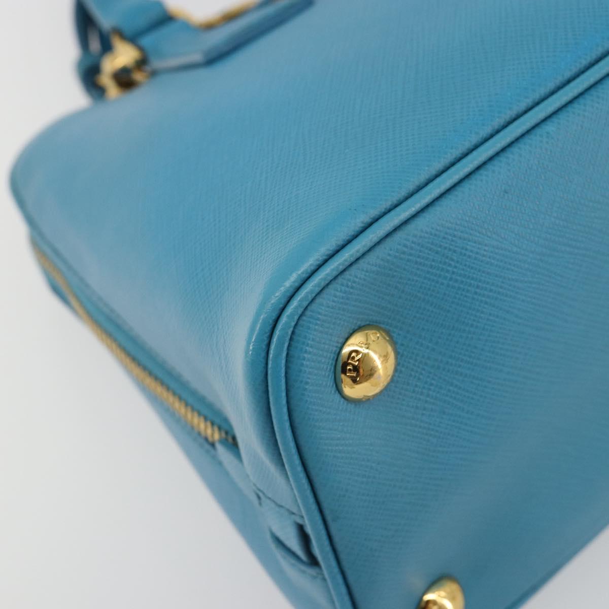 PRADA Hand Bag Saffiano leather 2way Light Blue Auth 187856A