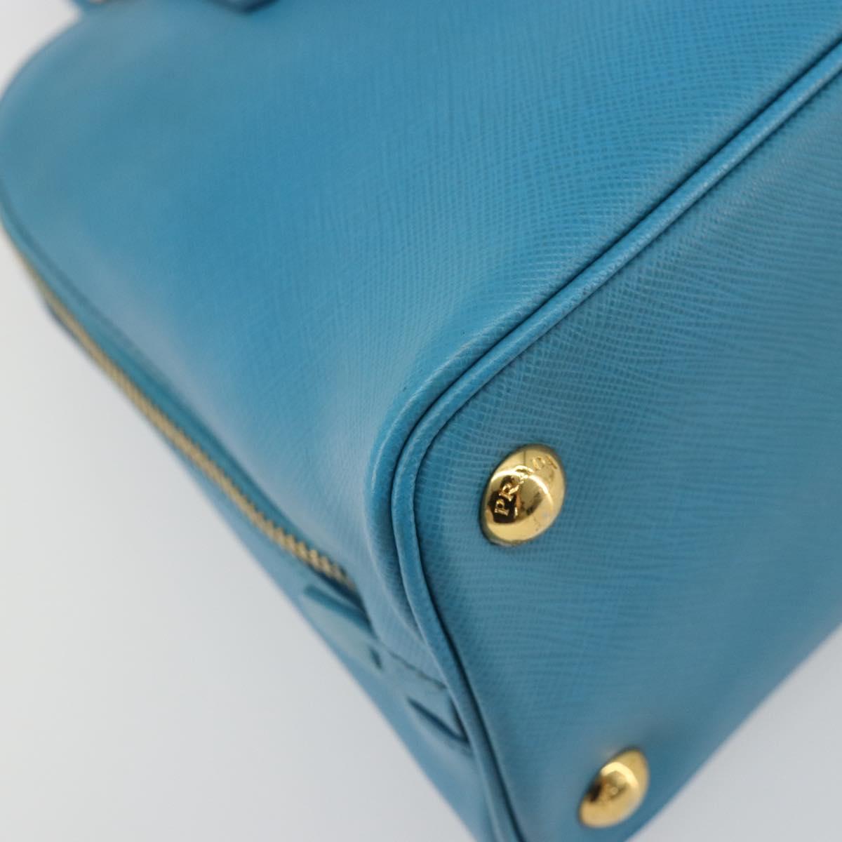 PRADA Hand Bag Saffiano leather 2way Light Blue Auth 187856A