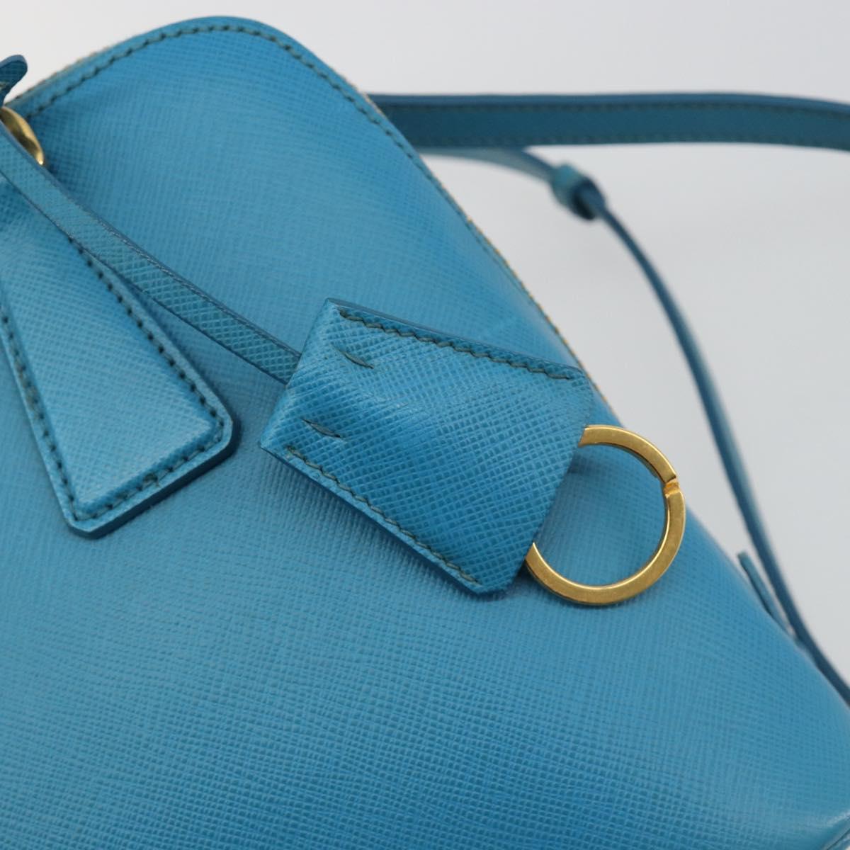PRADA Hand Bag Saffiano leather 2way Light Blue Auth 187856A