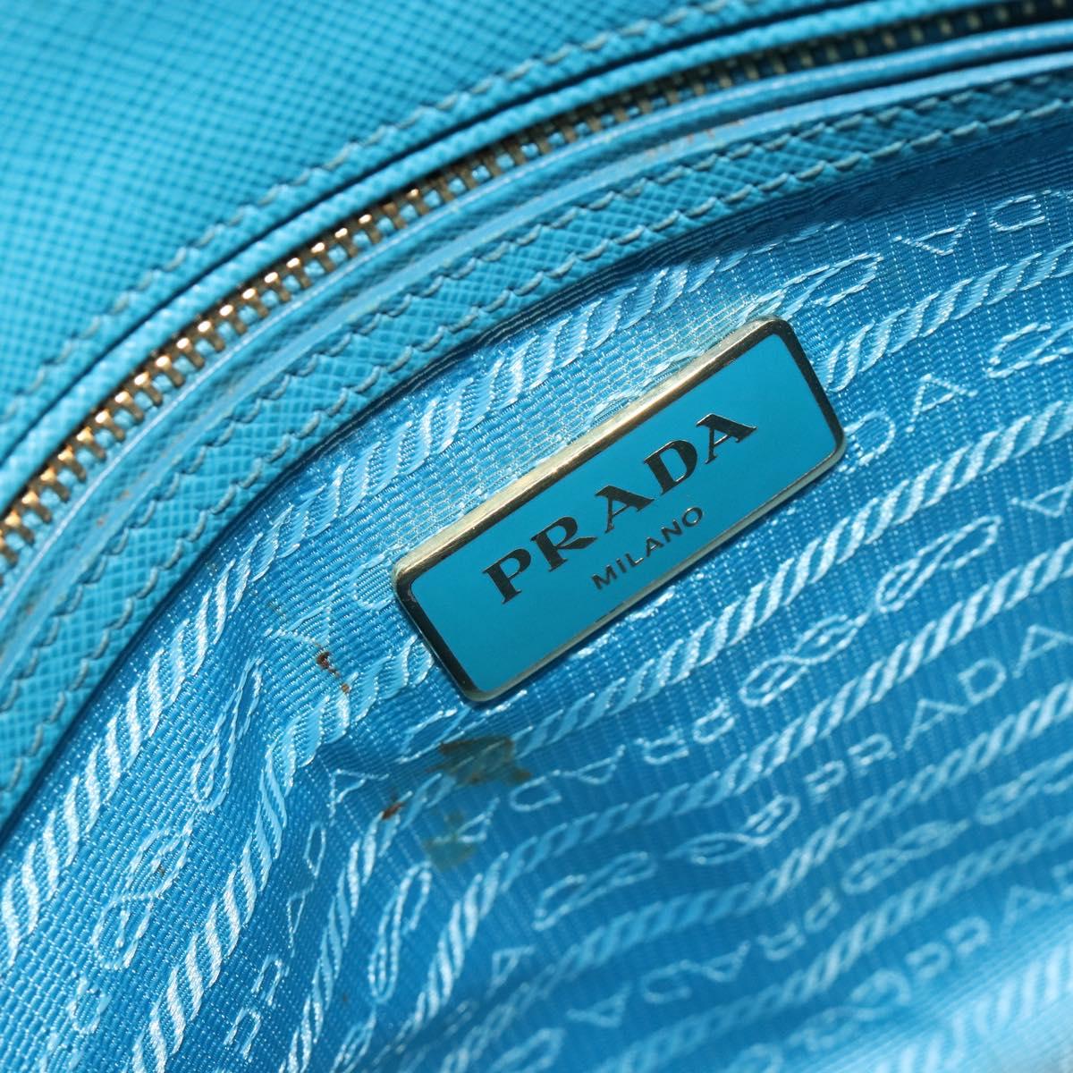 PRADA Hand Bag Saffiano leather 2way Light Blue Auth 187856A