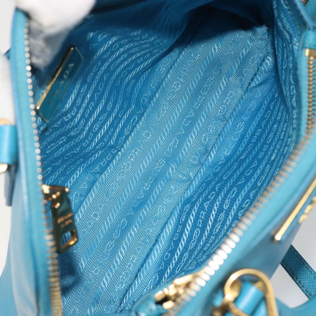 PRADA Hand Bag Saffiano leather 2way Light Blue Auth 187856A
